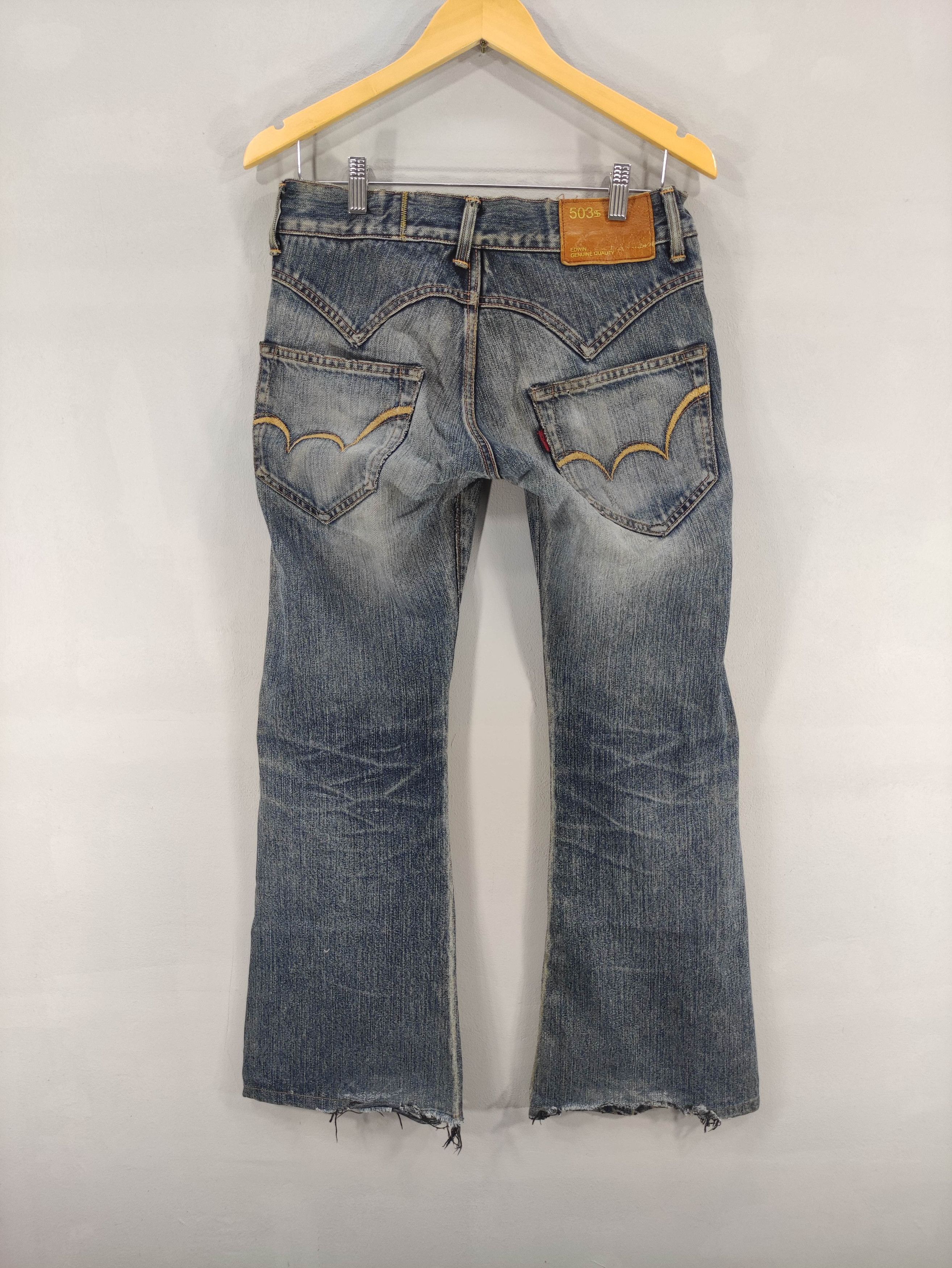 Edwin Vintage Edwin 503 Distressed Denim Jeans Flare Bootcut Size US 32 / EU 48 - 22 Thumbnail