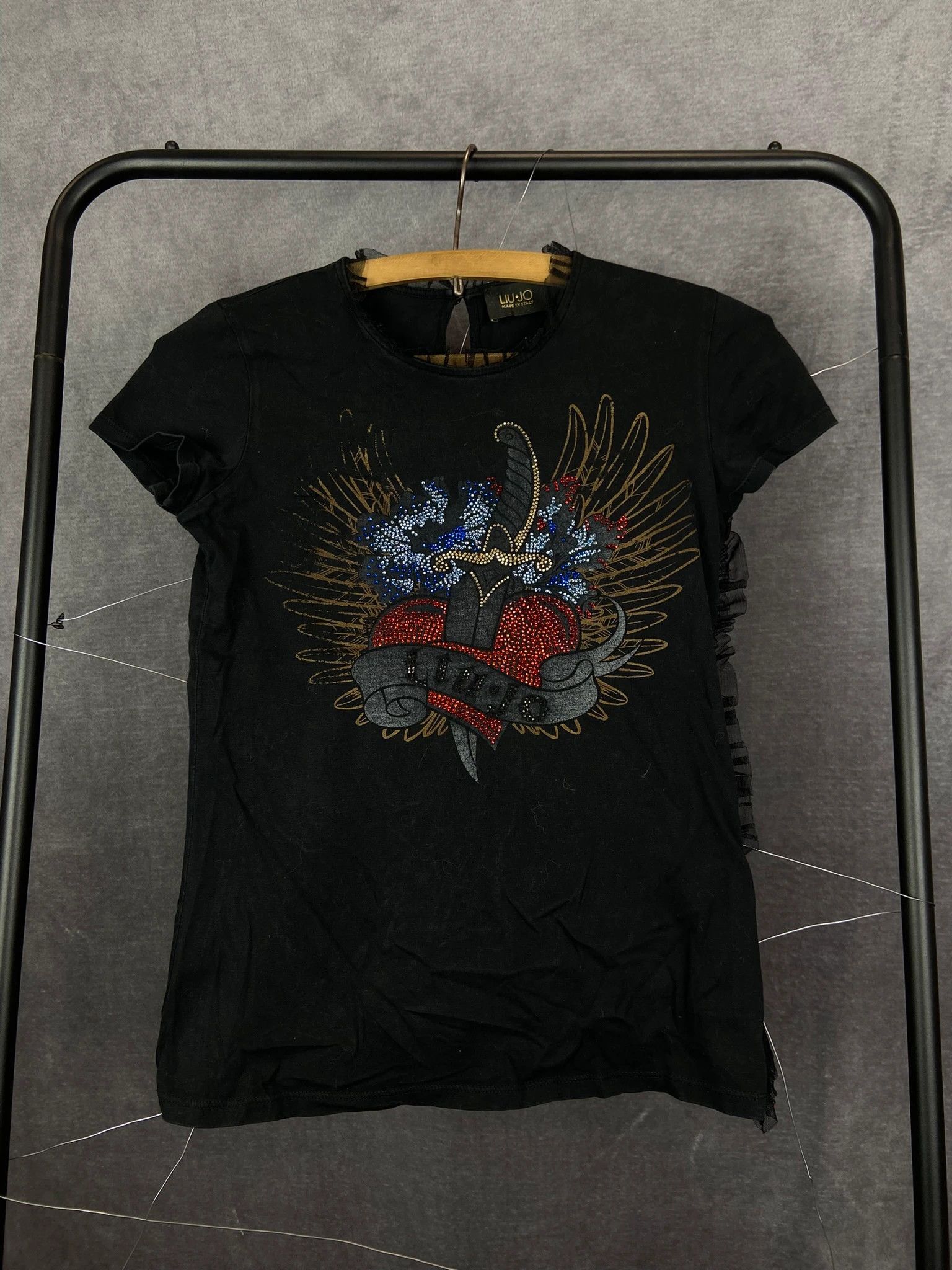 Liu Jo LIU-J Women Top Made in Italy Sequin Logo Lace Size M / US 6-8 / IT 42-44 - 1 Thumbnail