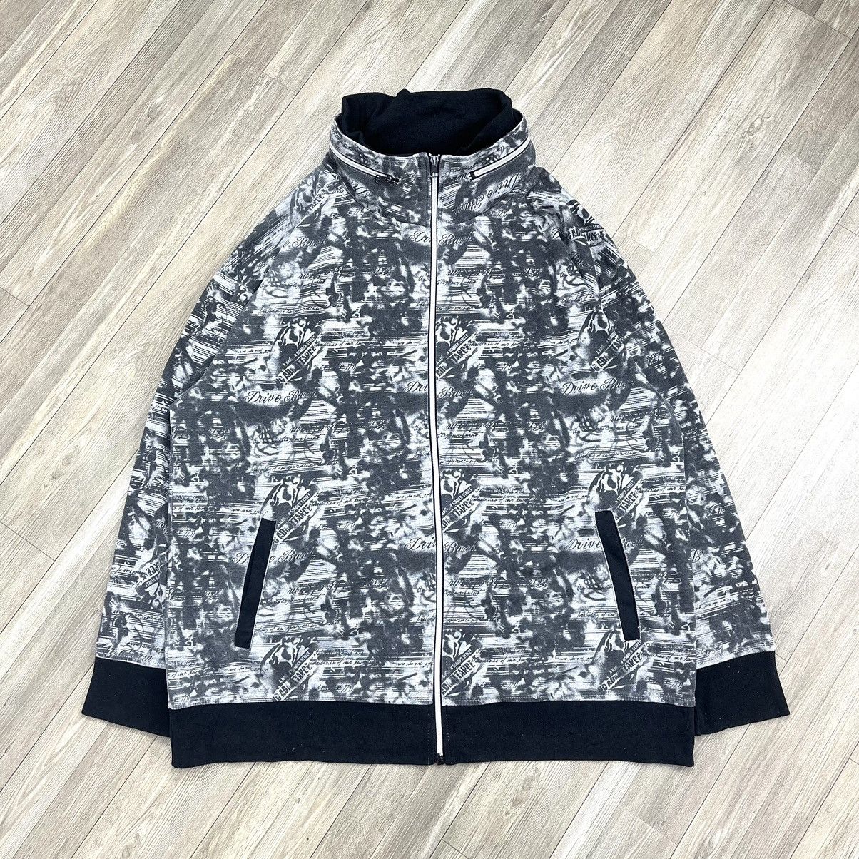 Affliction × If Six Was Nine × Japanese Brand Japanese Brand Full Print Grunge Poem Skull Lgb Zip Hoodie Size US XL / EU 56 / 4 - 2 Thumbnail