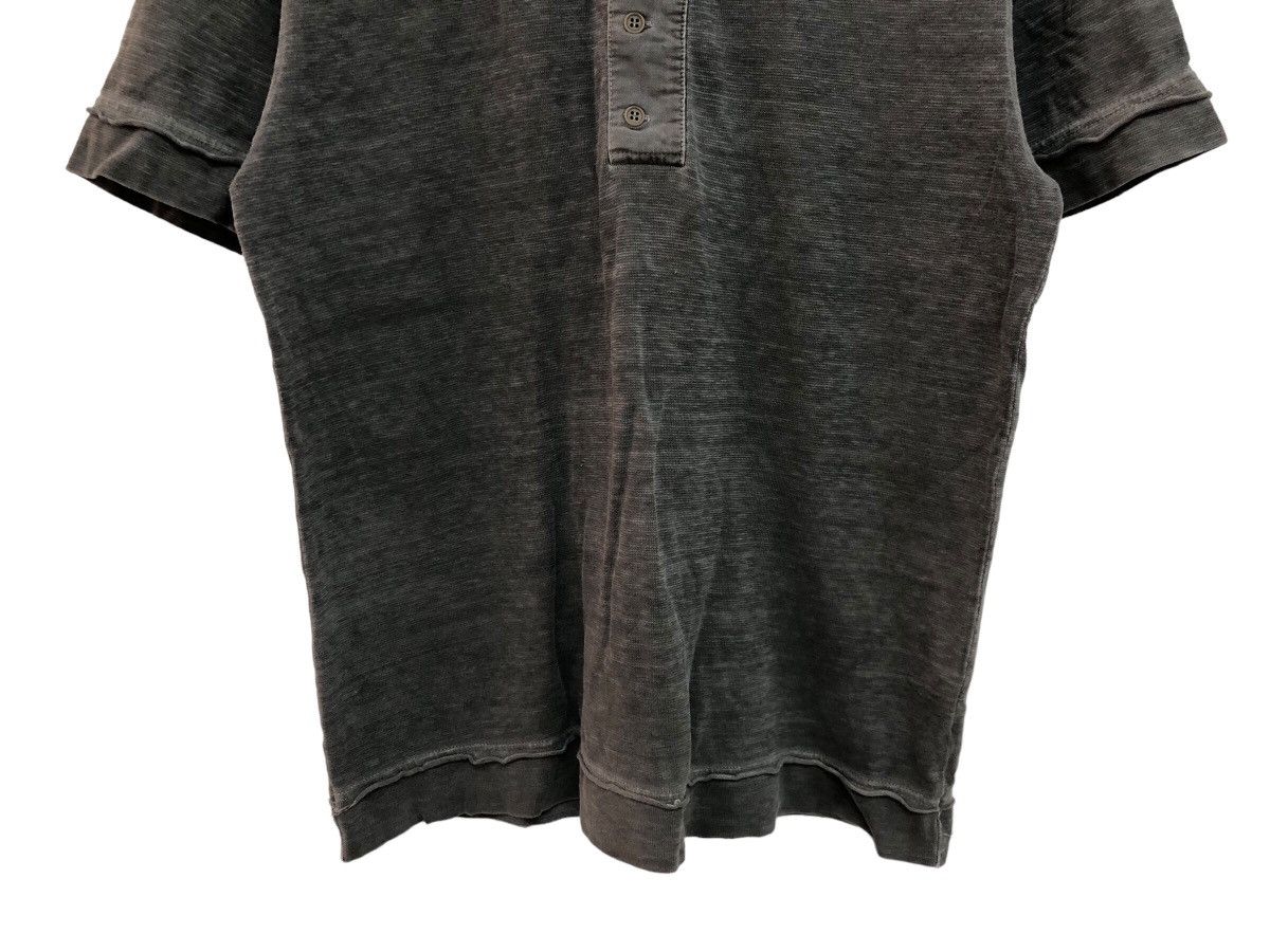 AESTHETIC 🇯🇵 HENLEY NECK BEAUTY FADE GREY TEE