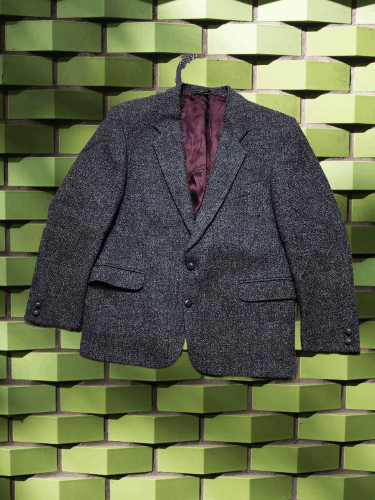 Vintage Harris Tweed Check Plaid Pure Wool Blazer