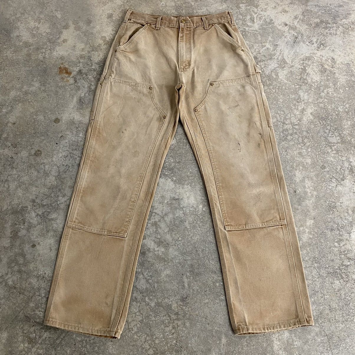 Carhartt Vintage Carhartt Double Knee Faded Tan Carpenter Pants Size US 29 - 1 Thumbnail