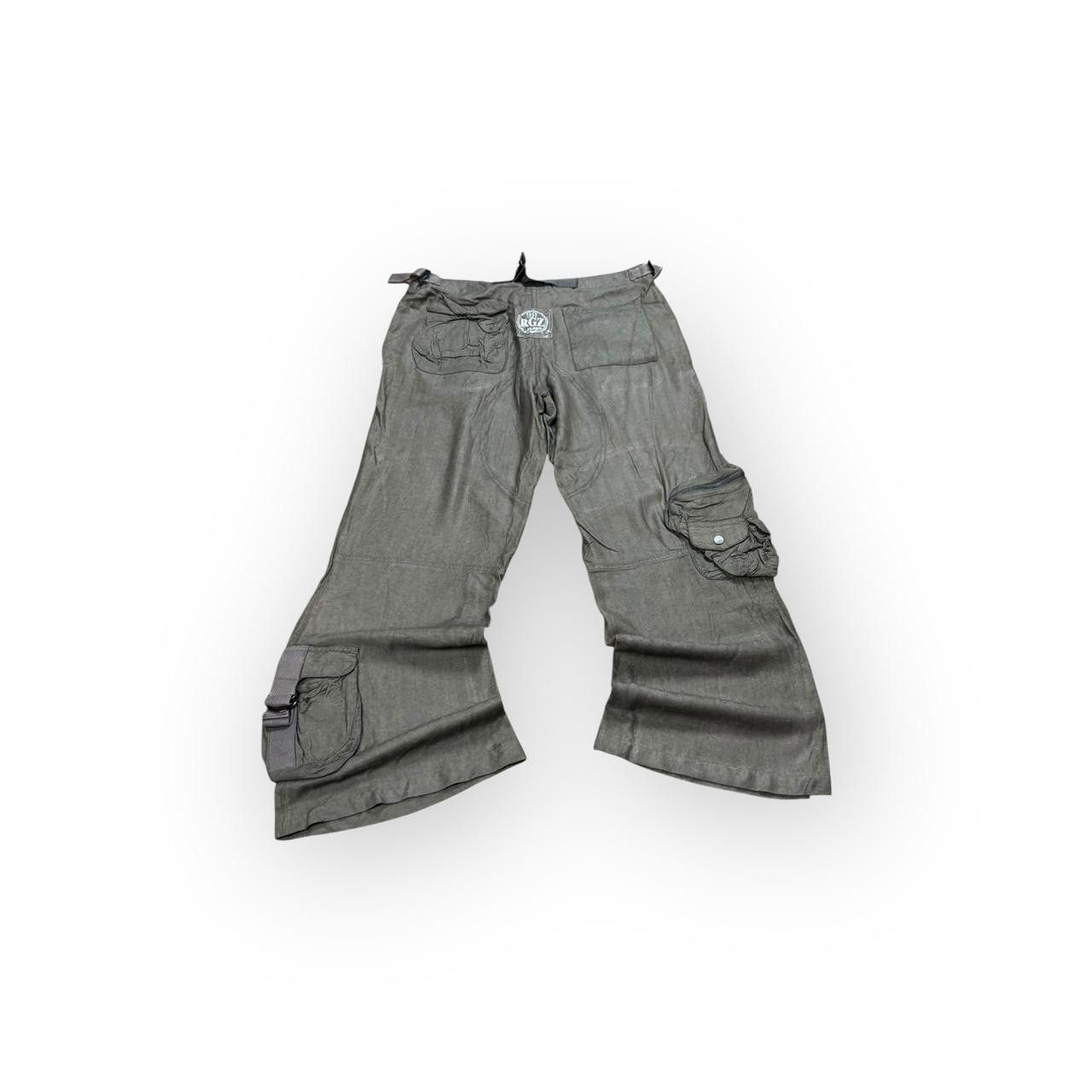 Japanese Brand Vintage Y2K Cargo Pants in Olive Green Size US 31 - 2 Thumbnail