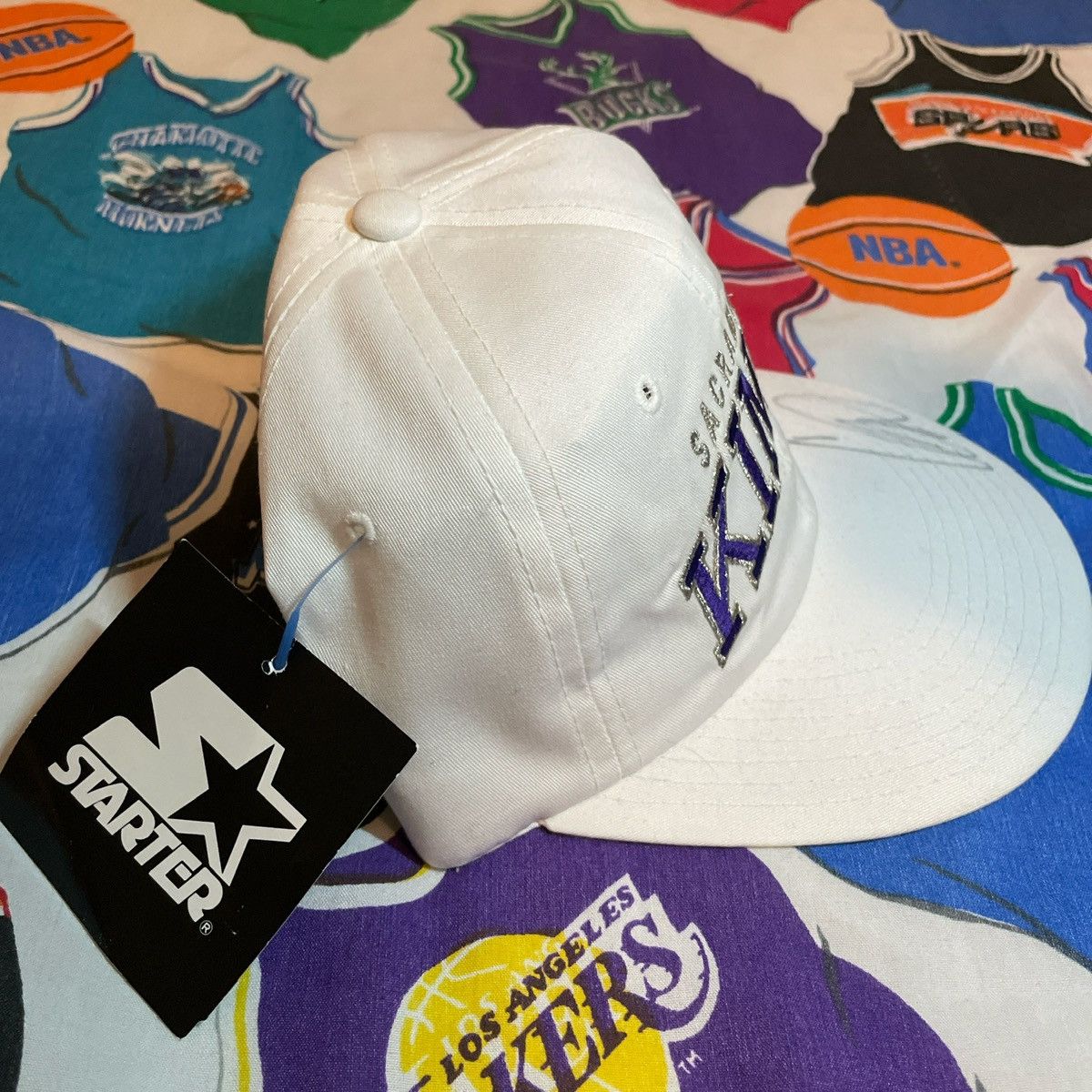 NBA × Starter × Vintage Vintage Starter 90s NBA Sacramento Kings m Chris Webber Hat Size ONE SIZE - 5 Thumbnail