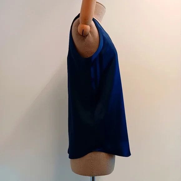 Lafayette 148 LAFAYETTE 148 Perla Luxe Blue Silk Charmeuse Blouse - (S) Size S / US 4 / IT 40 - 5 Thumbnail