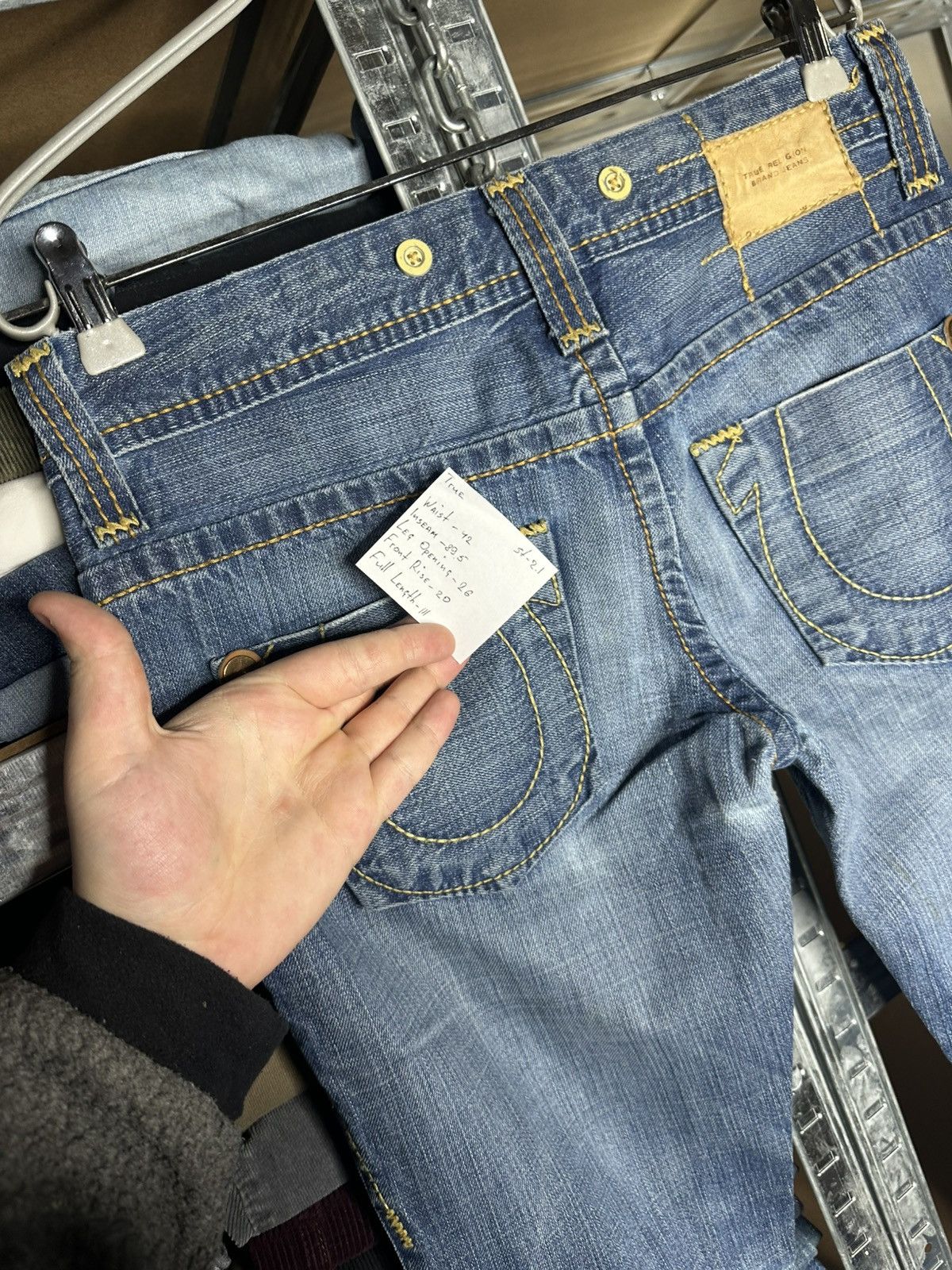True Religion True Religion Flared Bootcut Blue Denim Jeans Size 28 Size 28" / US 6 / IT 42 - 17 Thumbnail