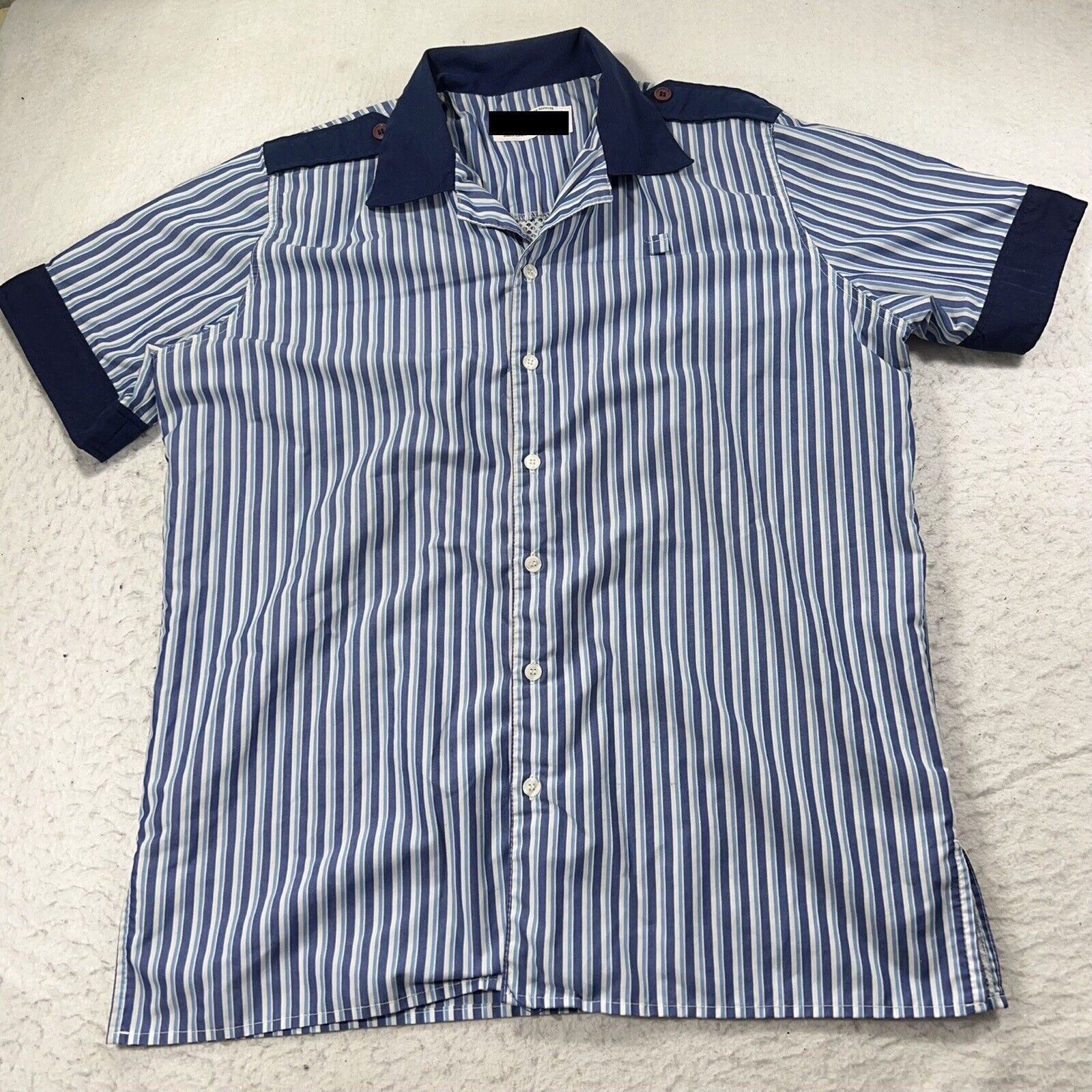 Disney Disney Parks Large Cast Member Striped Button Front Shirt Size US L / EU 52-54 / 3 - 1 Thumbnail