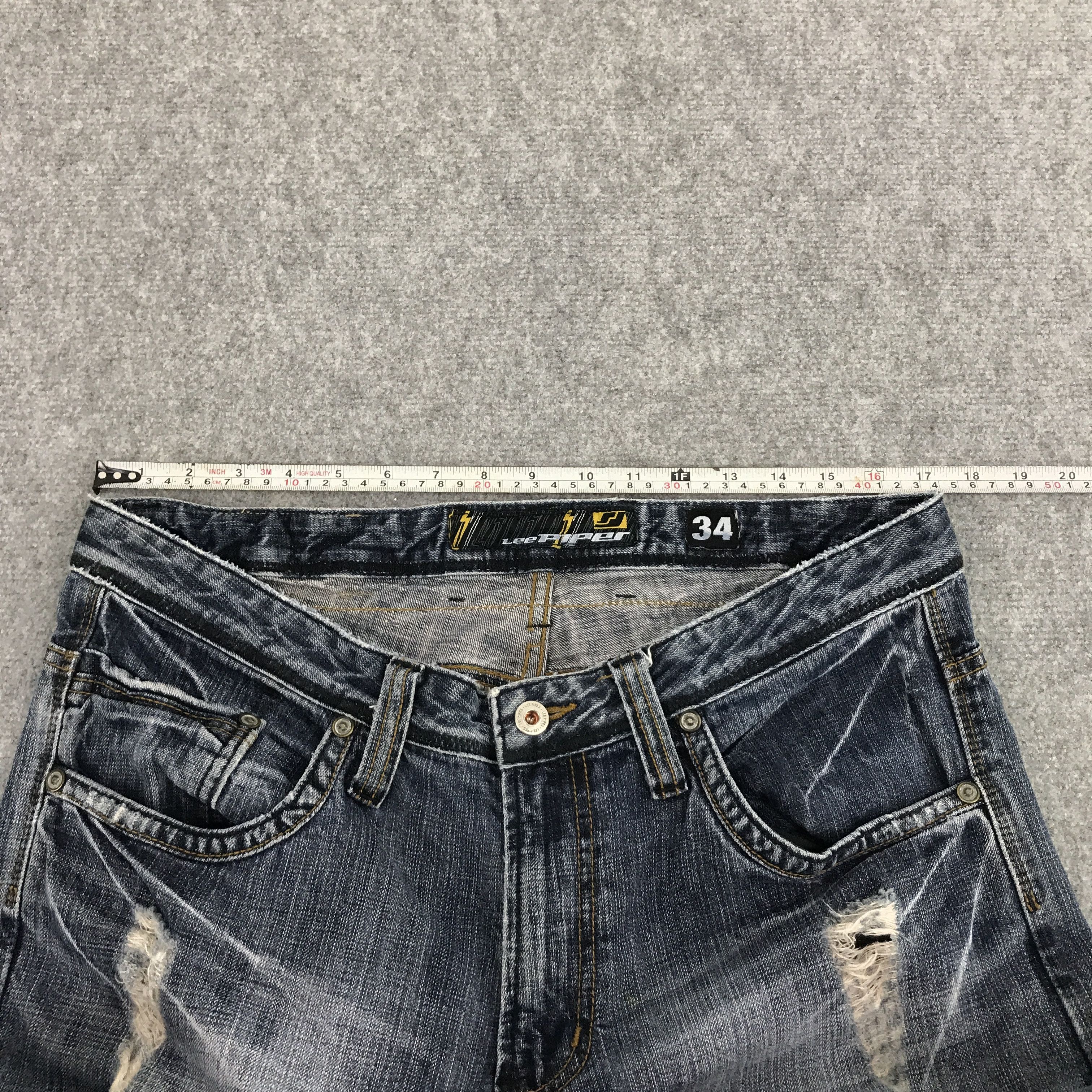 Japanese Brand × Lee Japan style denim Lee distressed jean pants Size US 34 / EU 50 - 10 Thumbnail