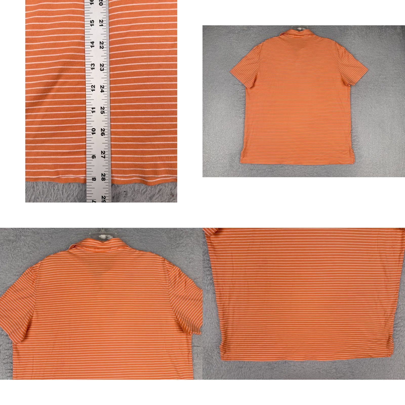 Ralph Lauren Polo Ralph Lauren Shirt Men XL Orange Stripe 100% Pima Cotton Golfer Size US XL / EU 56 / 4 - 9 Thumbnail