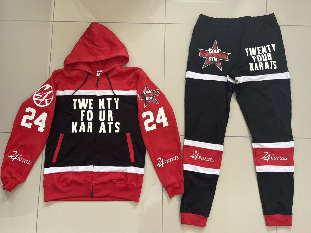 Japanese Brand Rare 24KARATS x EXILE PROFESSIONAL GYM Full Set Track Hoodie Size US M / EU 48-50 / 2 - 1 Thumbnail