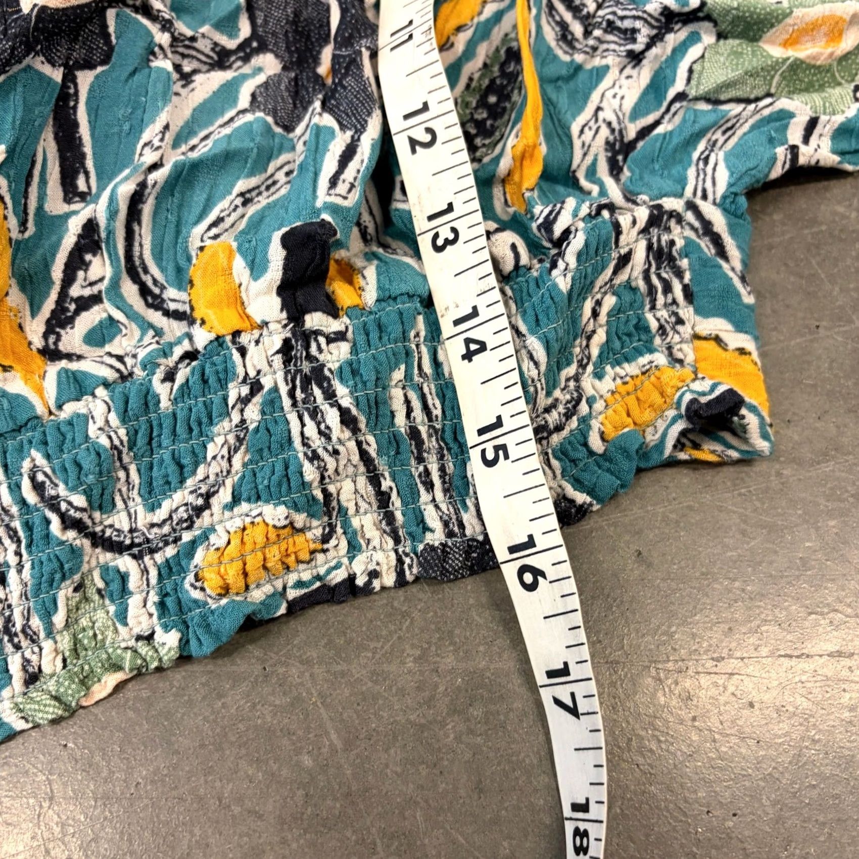Vintage VINTAGE Christian Siranio Floral Abstract Teal Longsleeve Button Front Top S Womens Blouse Size S / US 4 / IT 40 - 5 Thumbnail