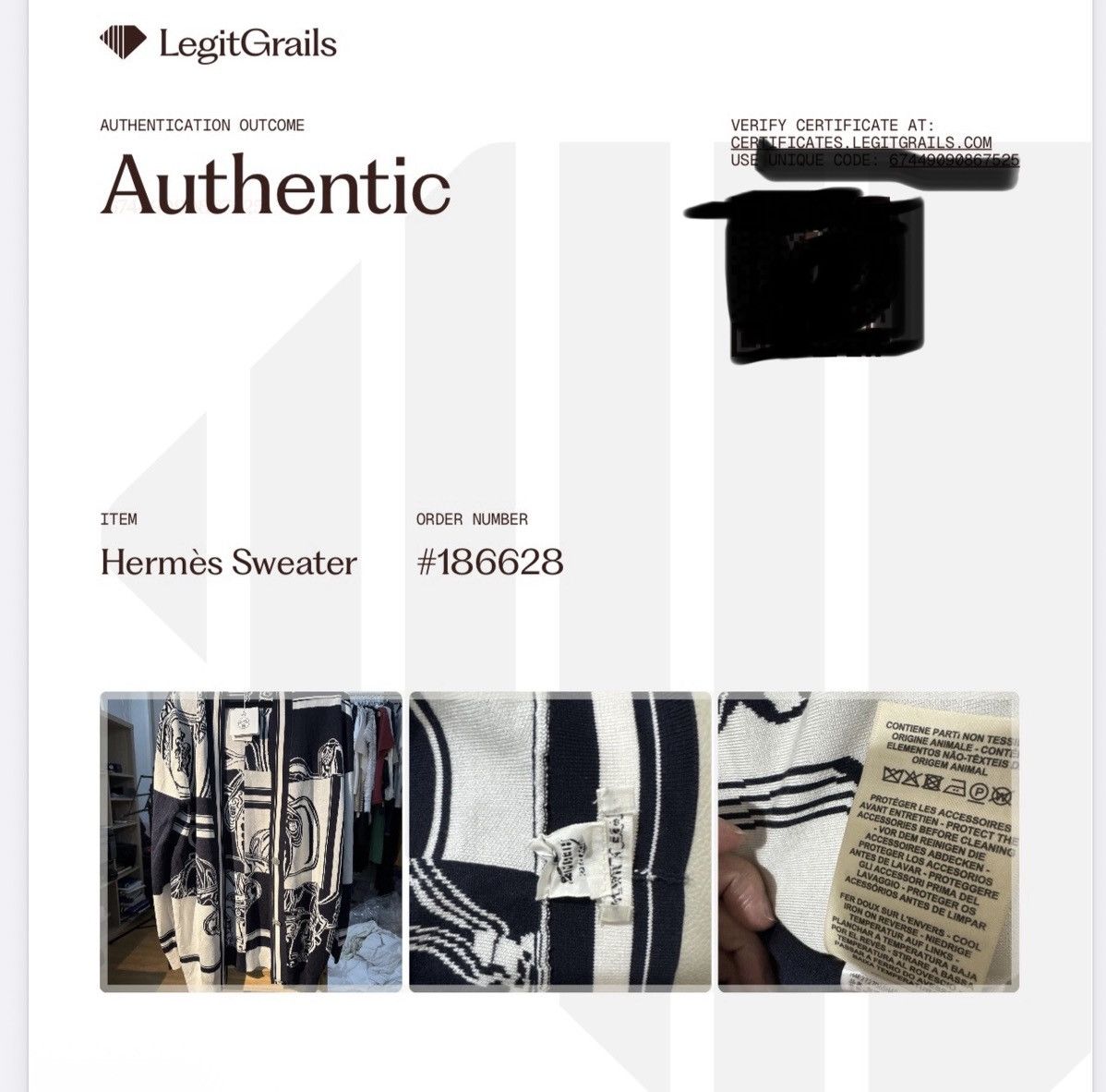 Hermes Authentic Hermès ENDESORDRE CARDIGAN. Certificate Can See Size S / US 4 / IT 40 - 9 Thumbnail