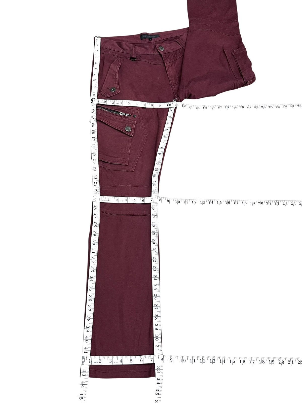 In The Attic In The Attic Punk Oxblood Zip Cargo Stretch Slim 32” Rare🔥 Size US 32 / EU 48 - 11 Thumbnail