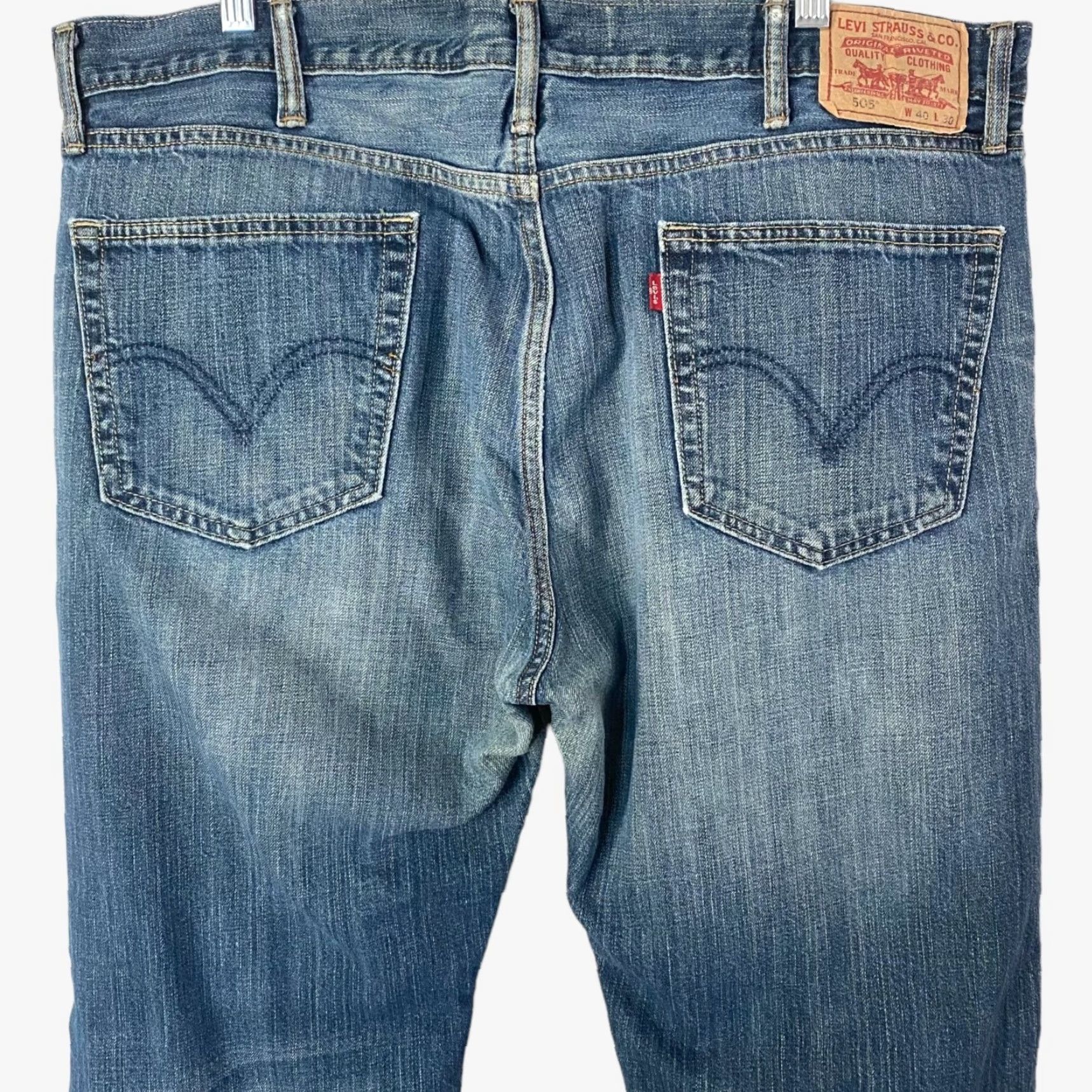 Levi's VINTAGE Levi's 505 Straight Jeans Mens 40X30 Denim Blue Cotton 5-Pocket Style Straight Mens Size US 40 / EU 56 - 6 Thumbnail