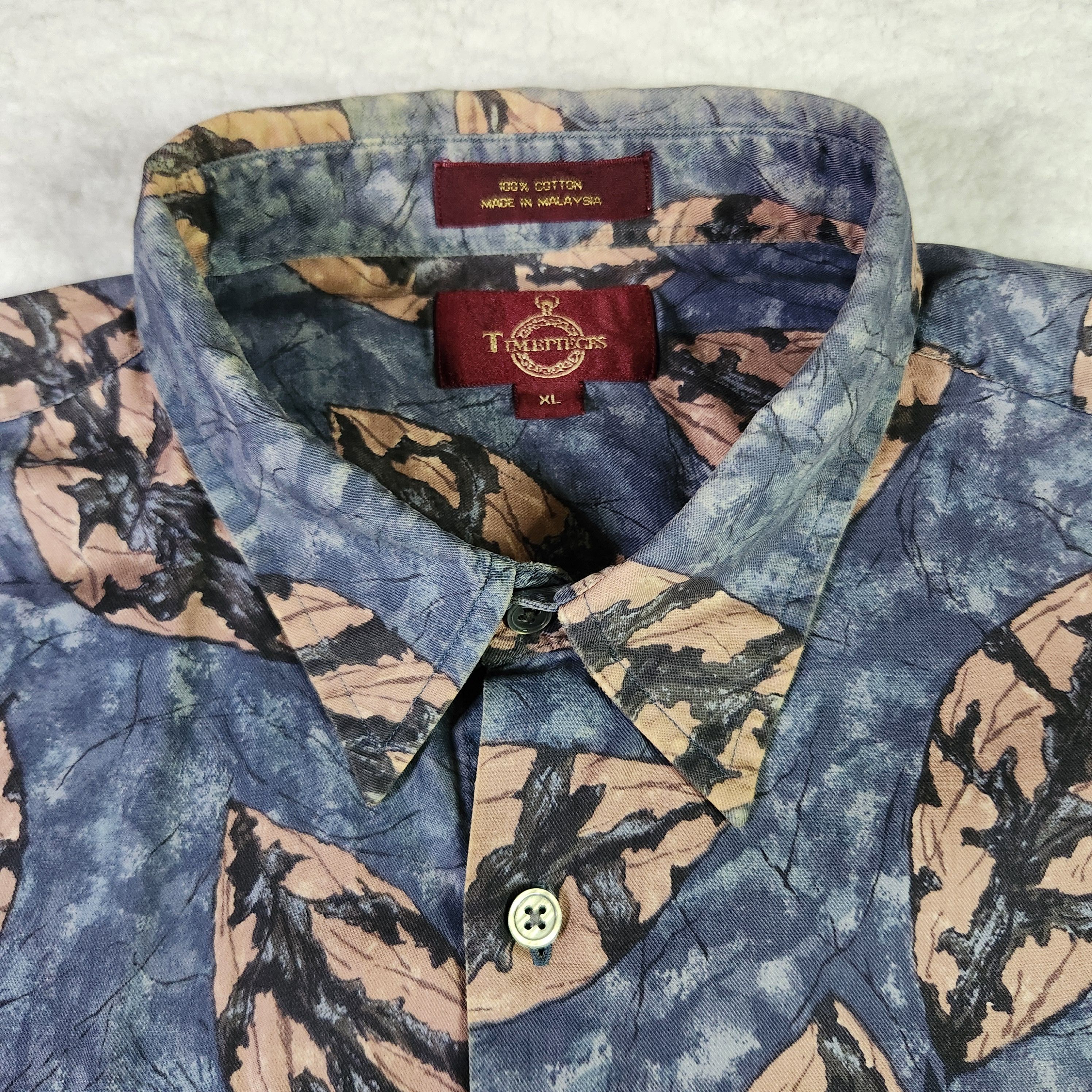 Vintage Timepieces VINTAGE Hawaiian Shirt XL Blue Short Sleeve Size US XL / EU 56 / 4 - 2 Thumbnail