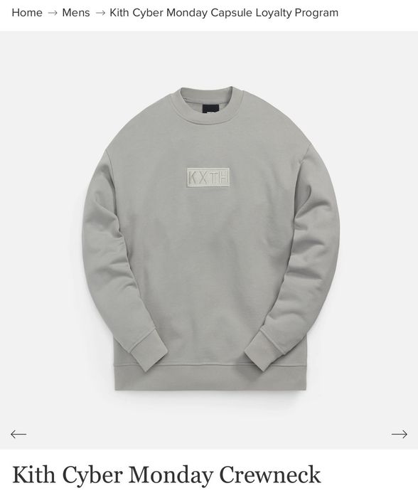 Kith 🔥 Kith Cyber Monday Box Logo Crewneck Size Large | Grailed