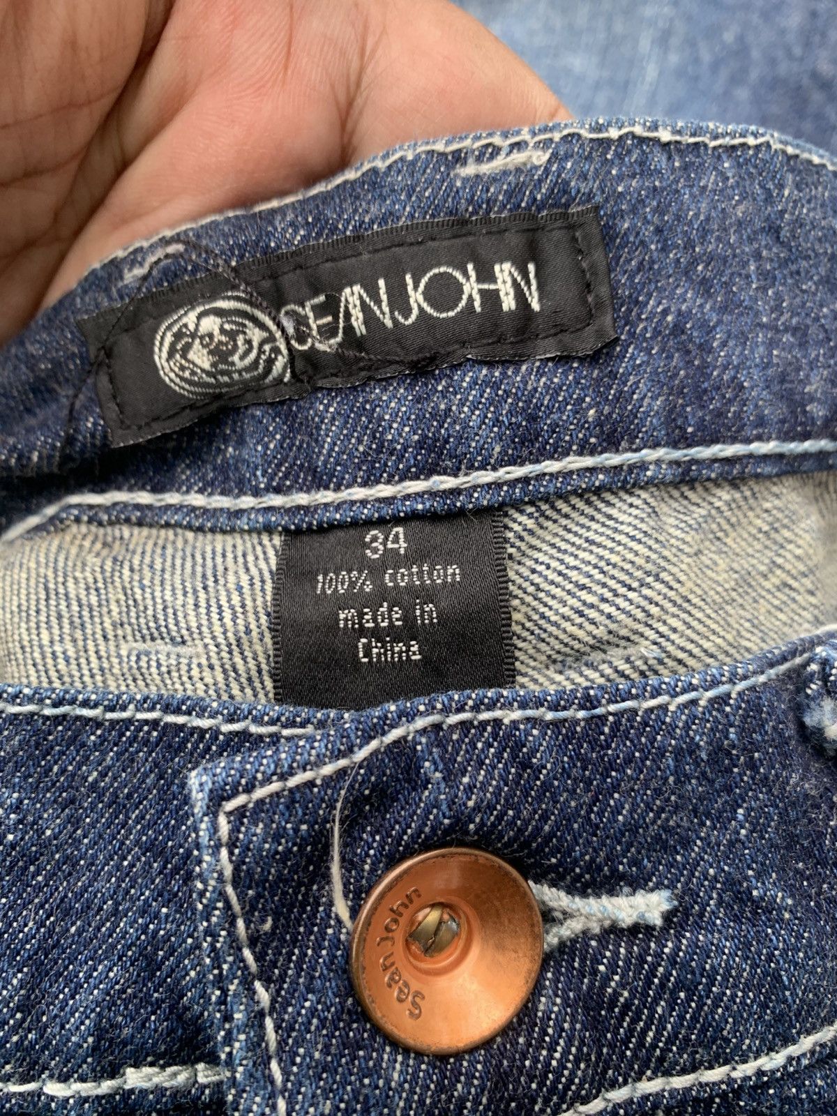 Sean John Baggy Sean John Embroidered Denim - hip-hop y2k style W34 Size US 34 / EU 50 - 5 Thumbnail