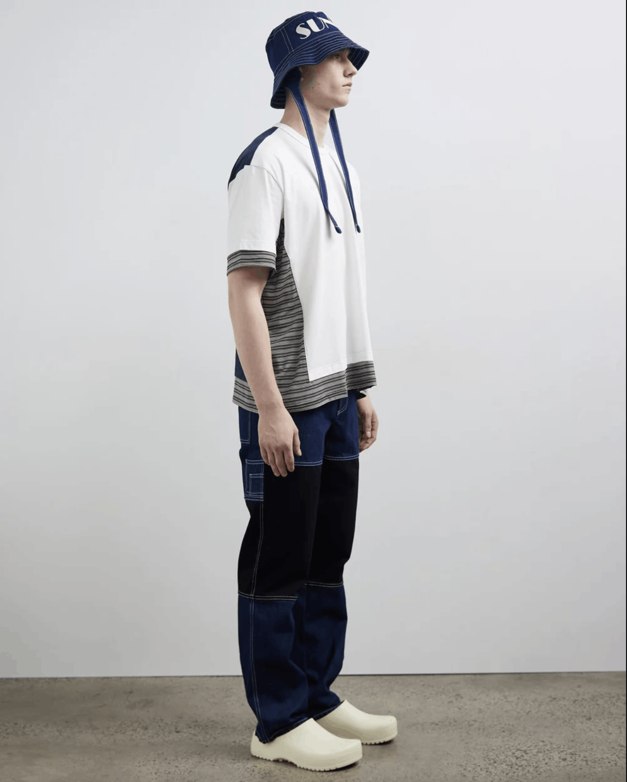 Sunnei SUNNEI Off-White & Green Double T-Shirt Size US S / EU 44-46 / 1 - 4 Thumbnail