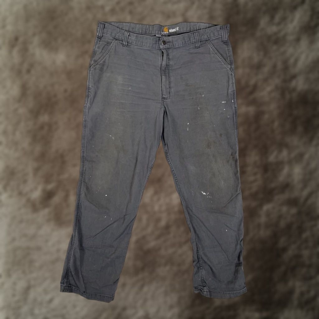 Carhartt Carhartt Pants Gray 32x32 Relaxed Fit Carpenter Workwear 5-Pocket Grunge Rugged Flex Mens Size US 32 / EU 48 - 1 Thumbnail