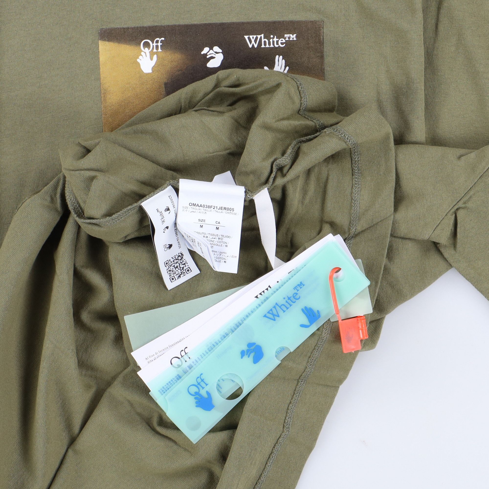 Off-White Green Caravaggio Boy Oversized T-Shirt Size US M / EU 48-50 / 2 - 6 Thumbnail