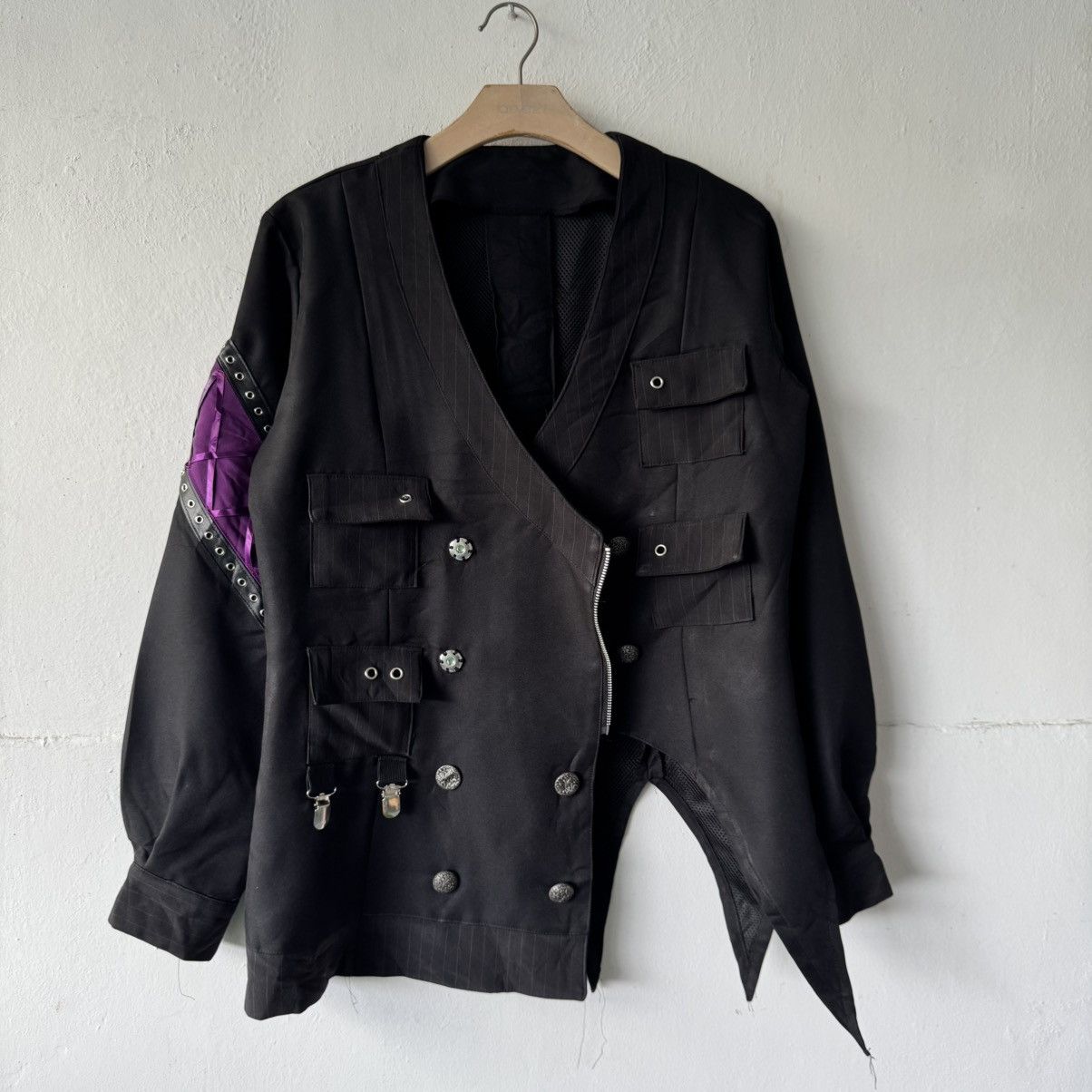 If Six Was Nine Unbrand Gothic Cyber Punk Emo asymmetrical Jacket Size US M / EU 48-50 / 2 - 9 Thumbnail
