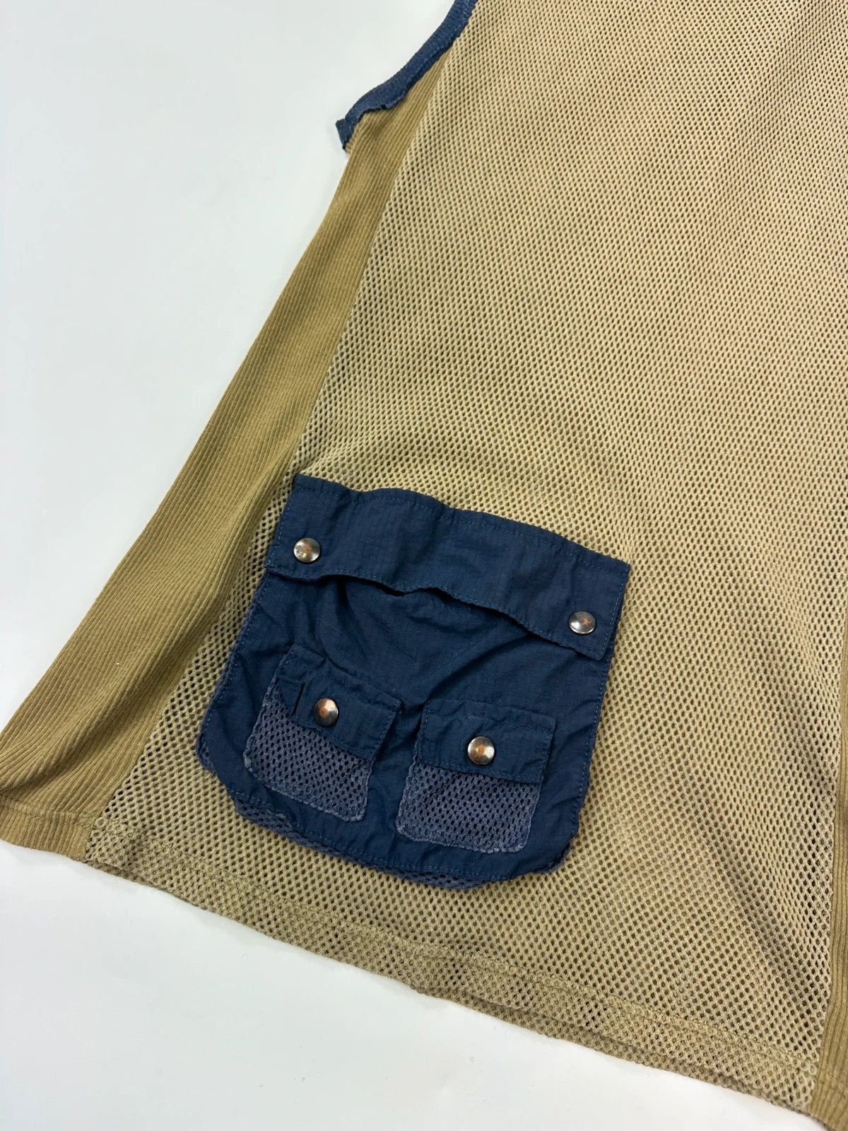 Dolce & Gabbana Dolce & Gabbana SS2003 Khaki Cargo Pocket Mesh Tank Top Size US S / EU 44-46 / 1 - 5 Thumbnail
