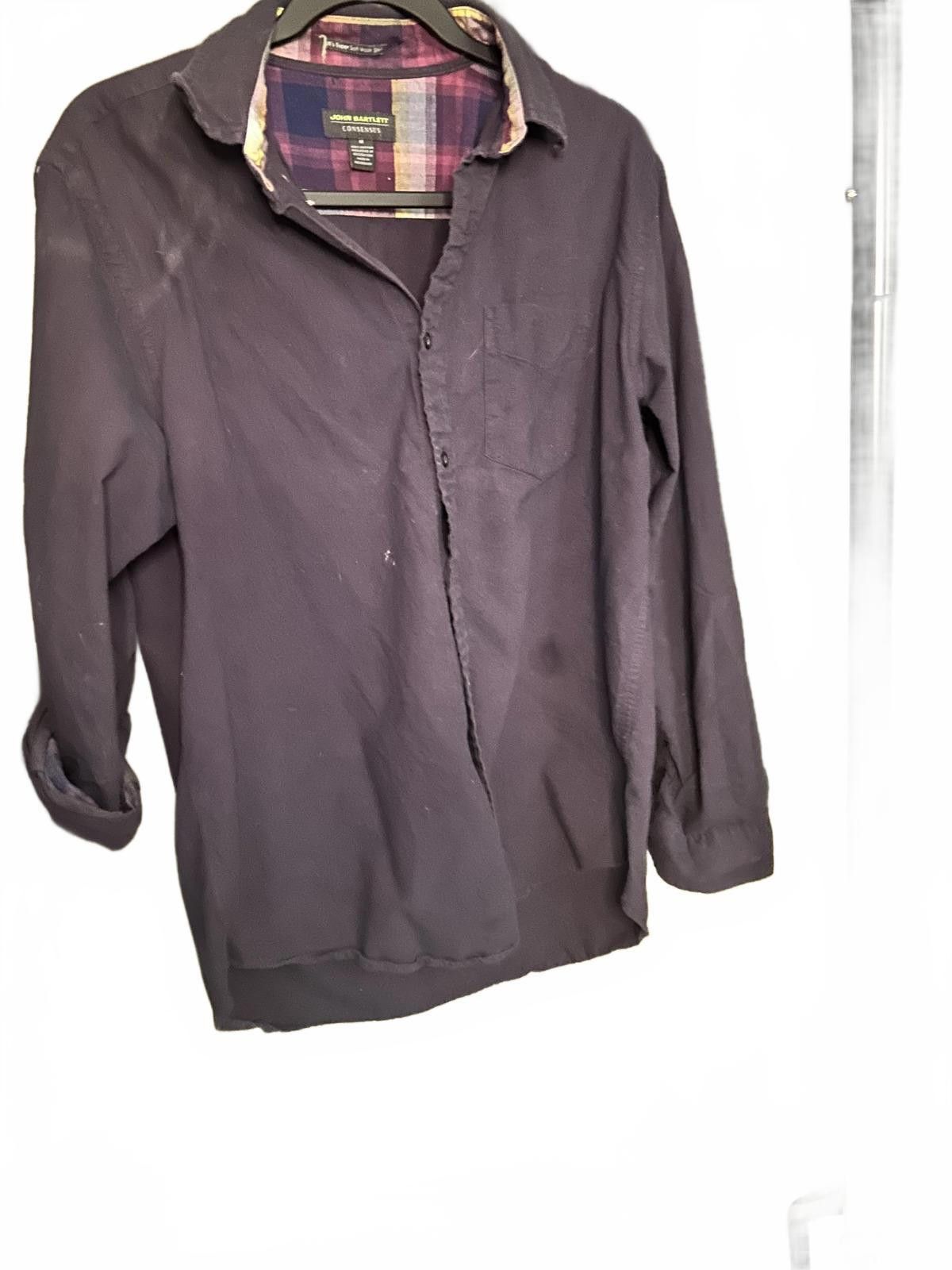 Other John Bartlett Consensus Men's Casual Shirt - Purple Plaid Lc Size US M / EU 48-50 / 2 - 1 Thumbnail
