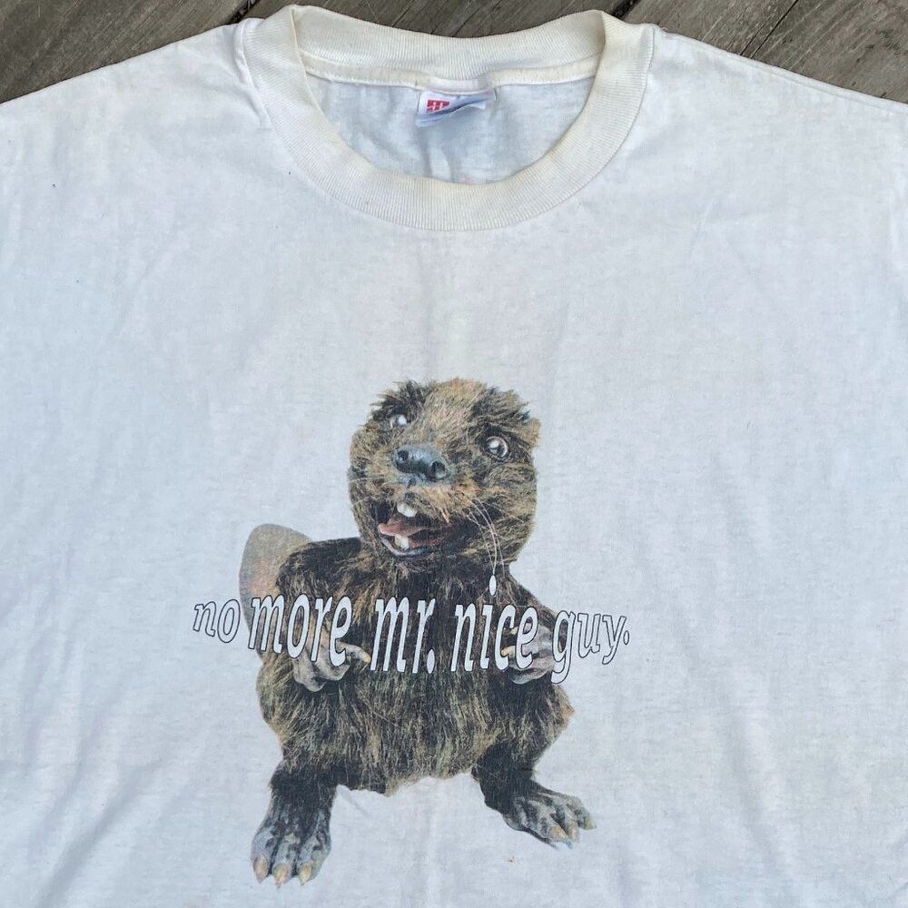 Vintage Vintage 90s Molson Canadian No More Mr Nice Guy Promo Shirt Size US XL / EU 56 / 4 - 1 Thumbnail