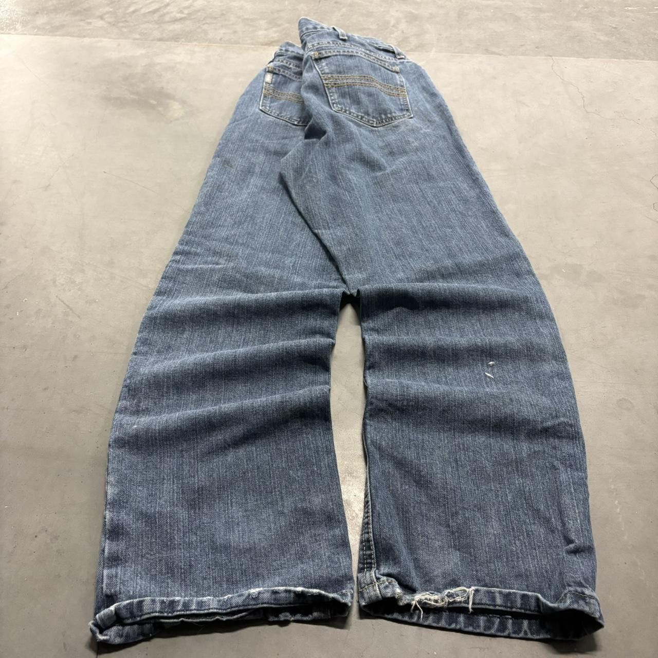 CINCH Crazy Vintage Y2K 2000s Grunge Baggy Streetwear Skater Cinch Medium Wash Denim Jeans! Size US 34 / EU 50 - 4 Thumbnail