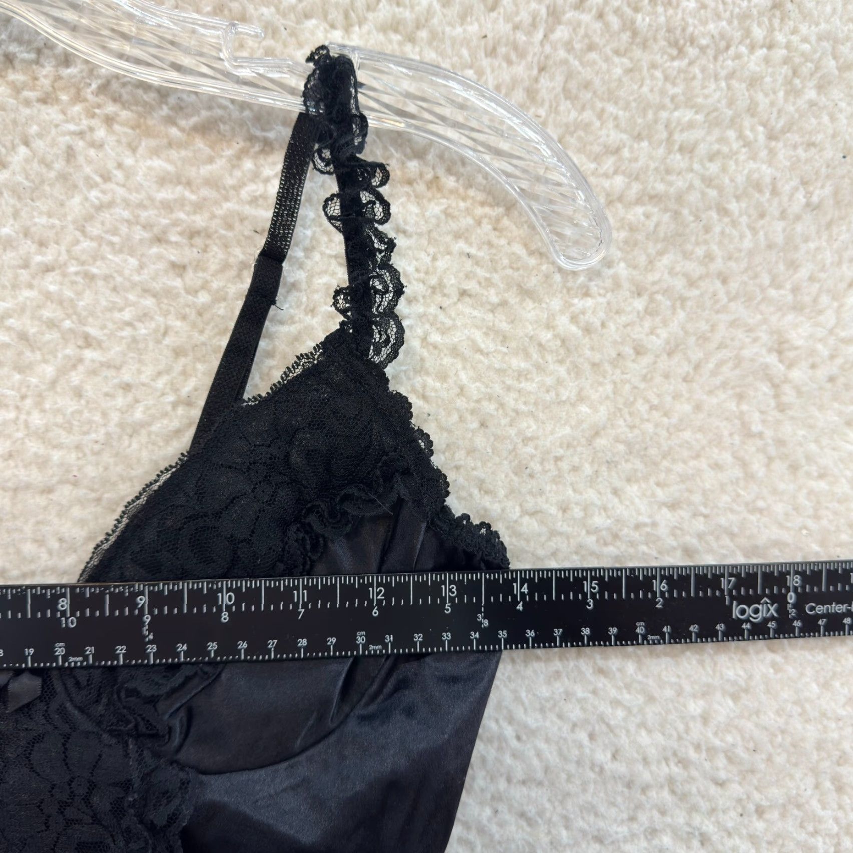 Vintage VINTAGE 90s Camisole Lingerie Top Black Satin Lace Coquette Victorian Femmes M Size M / US 6-8 / IT 42-44 - 4 Thumbnail