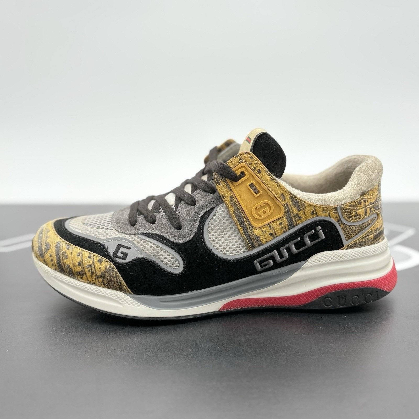 Gucci Size 6.5 G (7 US) - Gucci Ultrapace ' Yellow Tejus Printed ' Size US 7 / EU 40 - 8 Thumbnail
