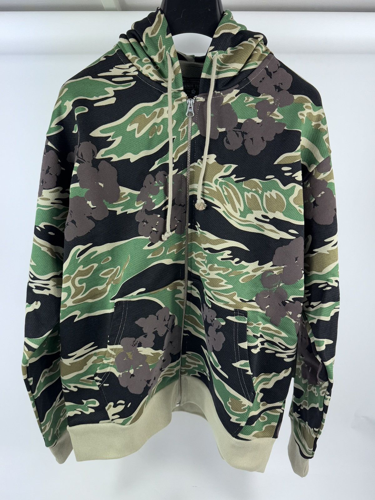 DENIM TEARS Blue Camouflage Zip Hoodie Size US M / EU 48-50 / 2 - 1 Thumbnail