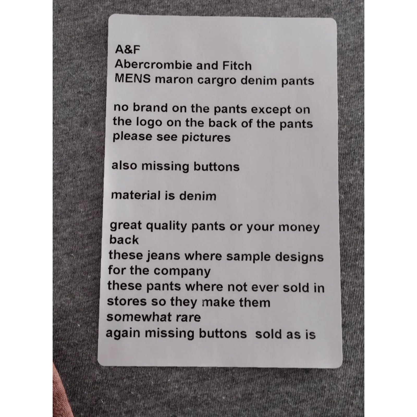Abercrombie & Fitch Abercrombie & Fitch Cargo Pants Men Rose 32 Modern Cargo Size US 32 / EU 48 - 5 Thumbnail