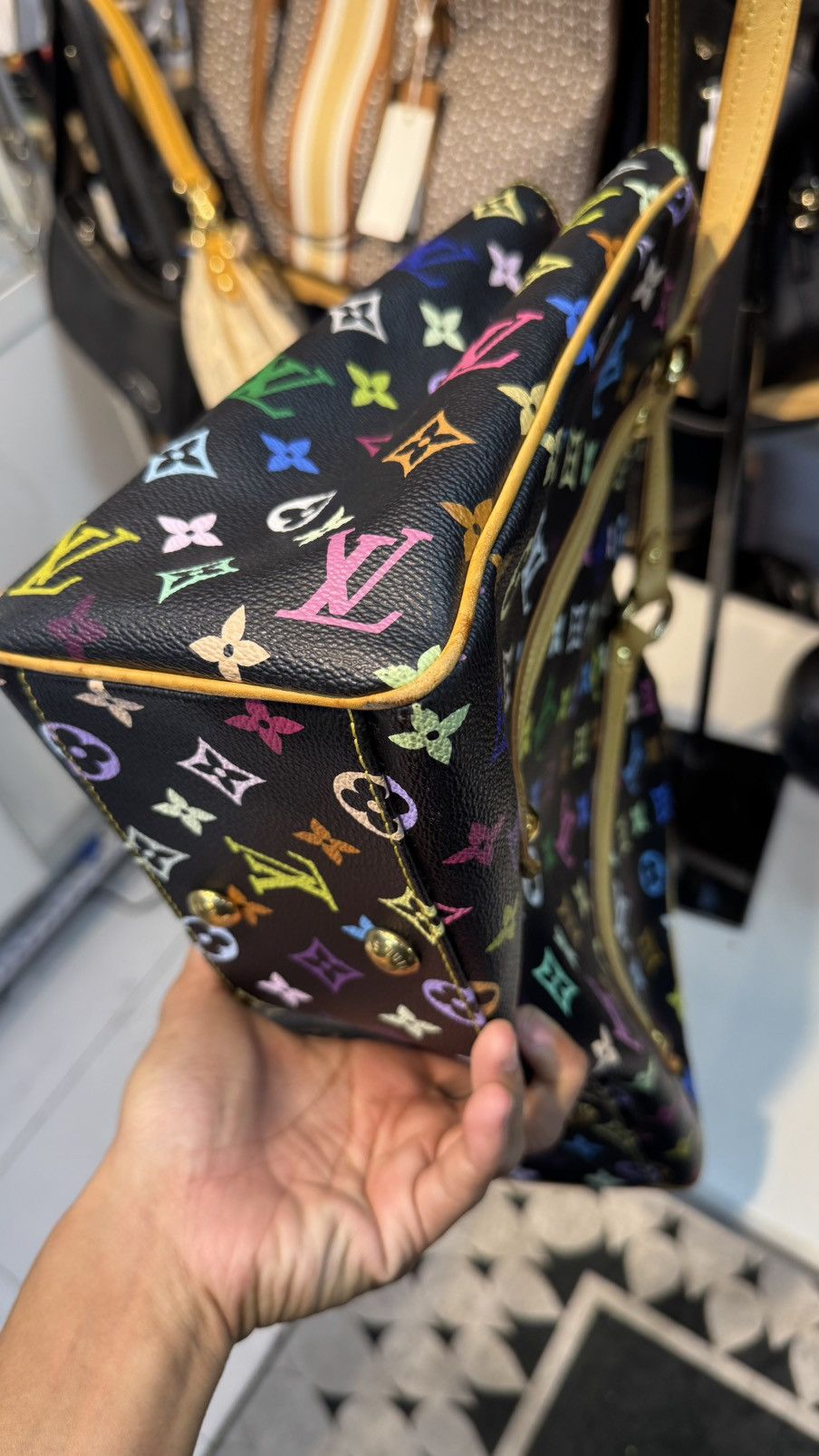 Louis Vuitton Louis Vuitton Black Multicolor Aurelia MM Shoulder Bag Size ONE SIZE - 9 Thumbnail