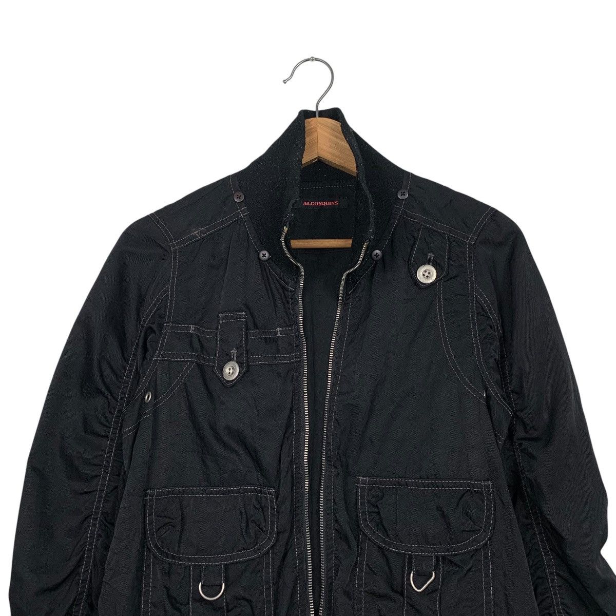 Japanese Brand Algonquins Parachure Punk Bomber Jacket Size US M / EU 48-50 / 2 - 2 Thumbnail