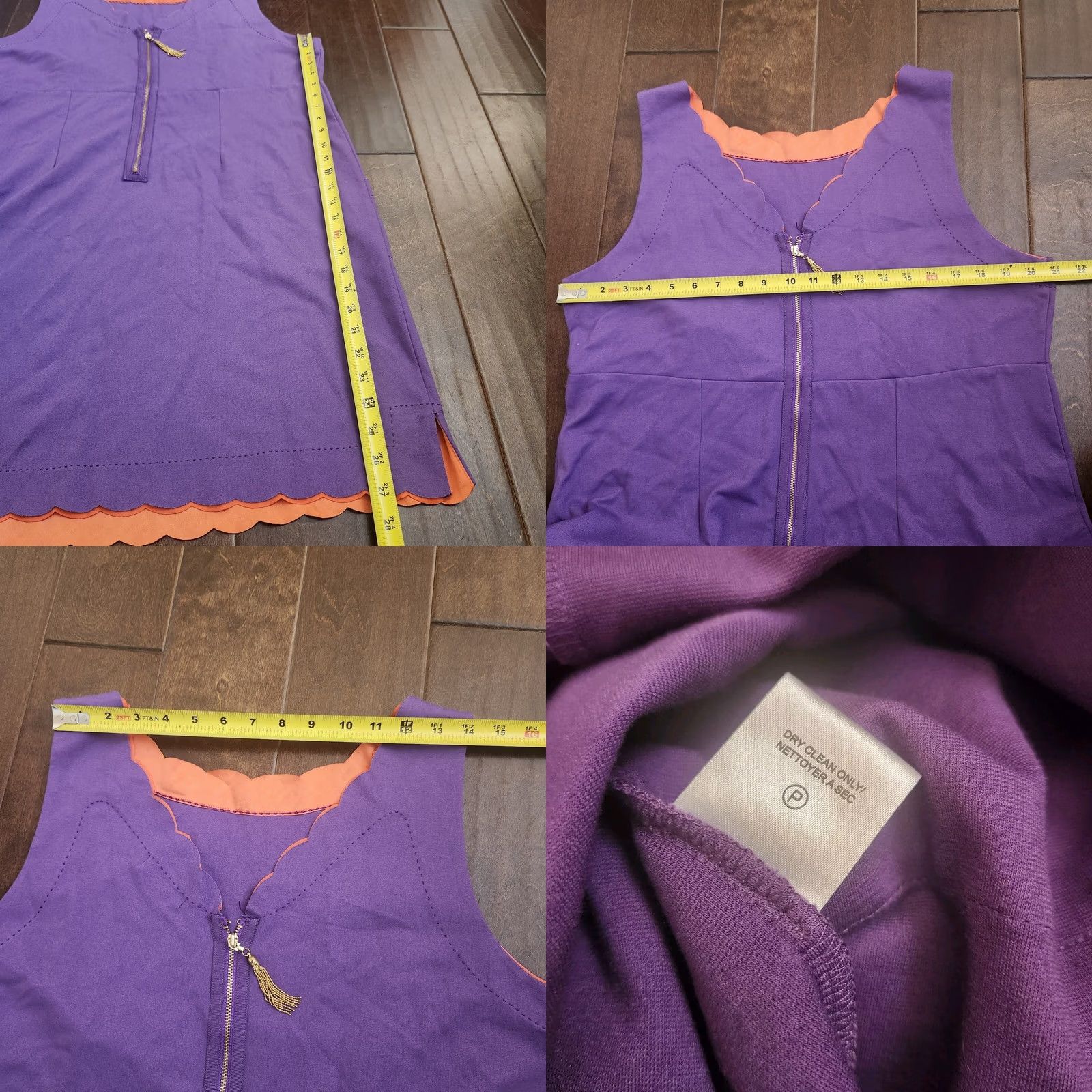 Vintage Ivanka Trump Dress Sleeveless Purple Pocket Petite XL Women's Knee Length Pullover Casual Travel Size XL / US 12-14 / IT 48-50 - 9 Thumbnail