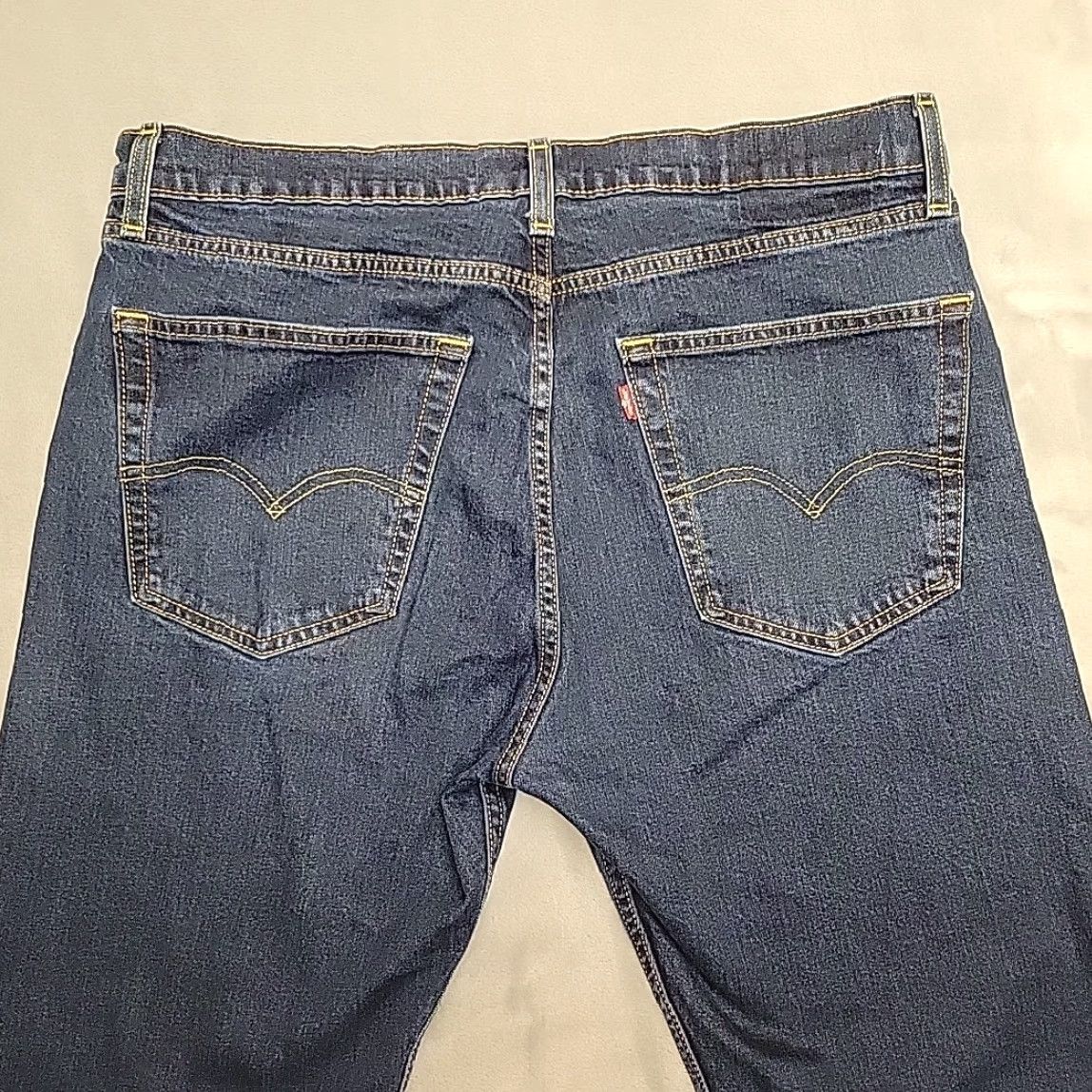 Levi's Levi's Jeans Men 36x30 Blue Denim 505 Regular Fit Straight Leg Dark Wash Comfortable Comfort Size US 36 / EU 52 - 7 Thumbnail