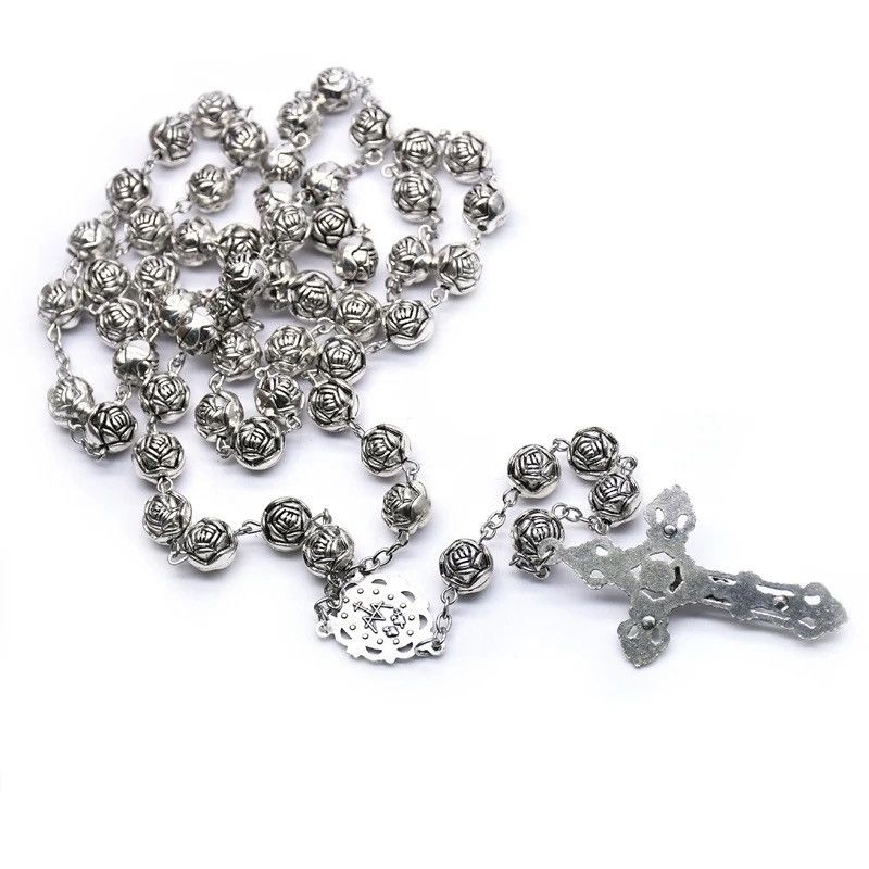 Jewelry × Other Saint Benedict Rosary Necklace Chain Catholic Church Jesus Size ONE SIZE - 4 Thumbnail