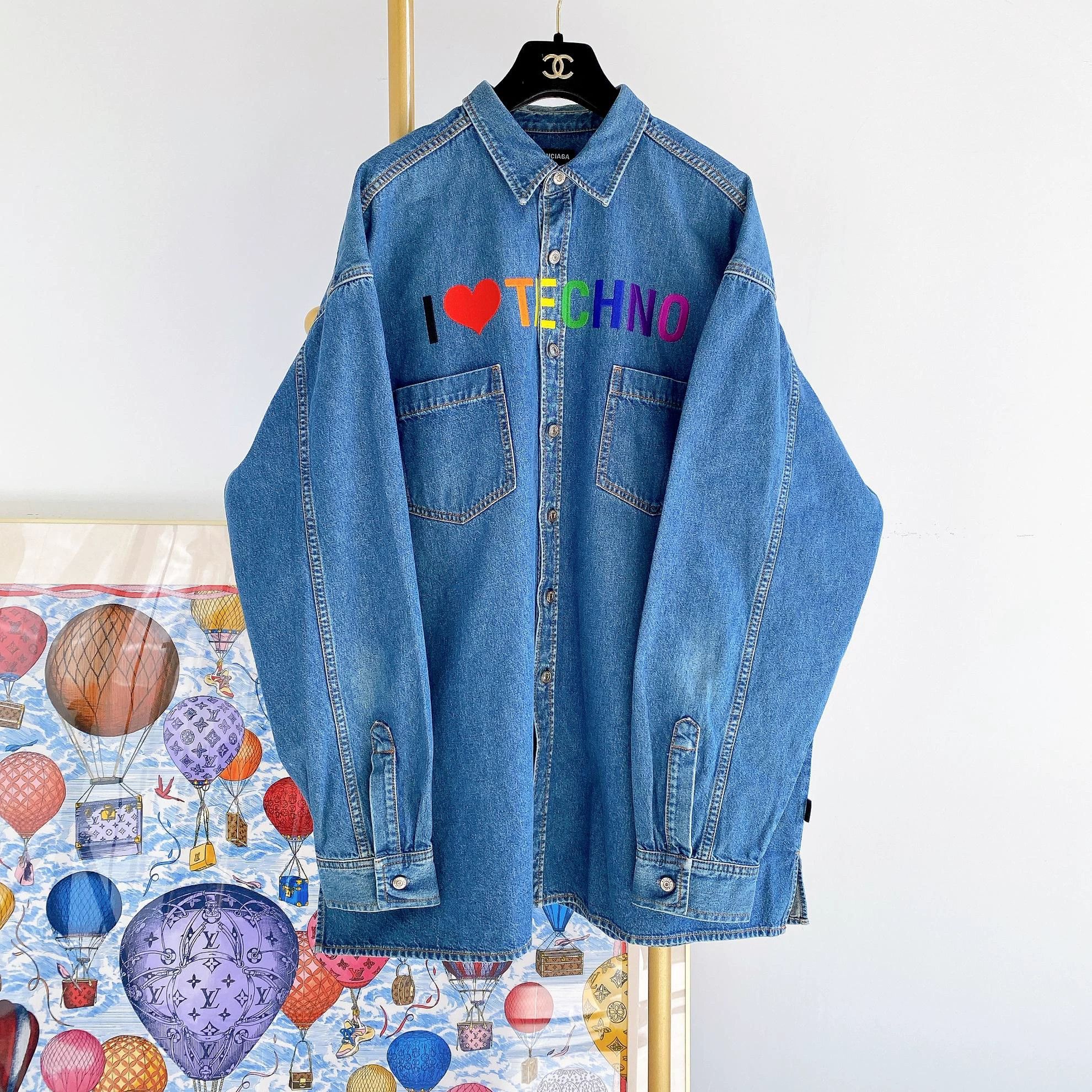 Balenciaga Balenciaga Blue Denim Jacket 39 New With Tags 1953 Size US XXS / EU 40 - 1 Thumbnail
