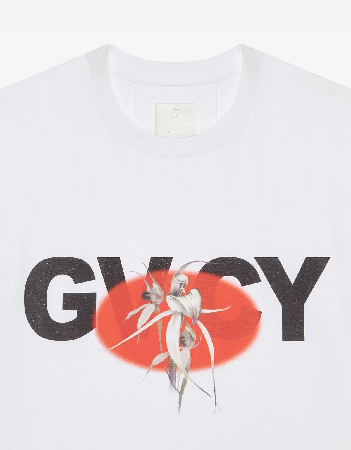 Givenchy Givenchy White GVCY Flower Print T-Shirt Size US S / EU 44-46 / 1 - 5 Thumbnail