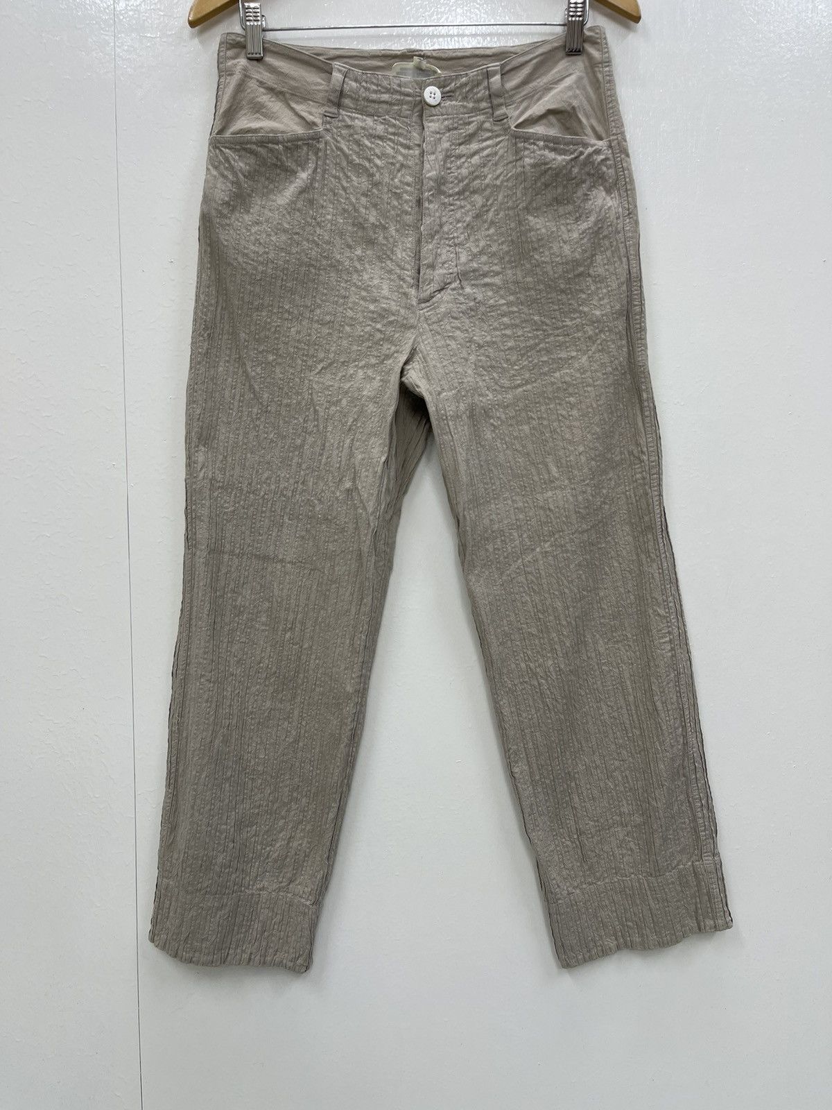image of Vintage Hai Sporting Gear x Issey Miyake Cropped Pants in Beige, Men's (Size 32)