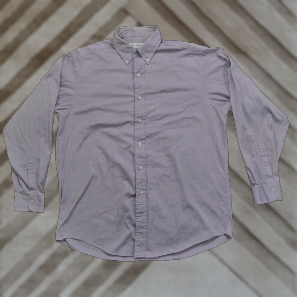 Brooks Brothers VINTAGE Brooks Brothers Shirt Mens 16.5 36 Purple Button-Up Oxford Long Sleeve Cotton Size US XL / EU 56 / 4 - 1 Thumbnail