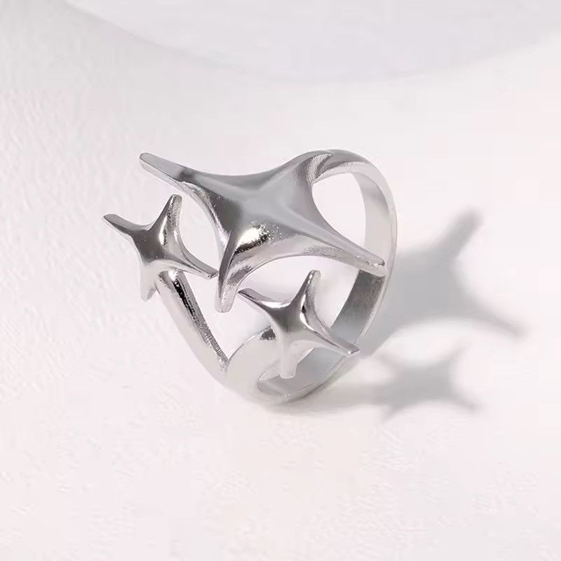 Other Y2K Cross Star Open Rings Size ONE SIZE - 1 Thumbnail