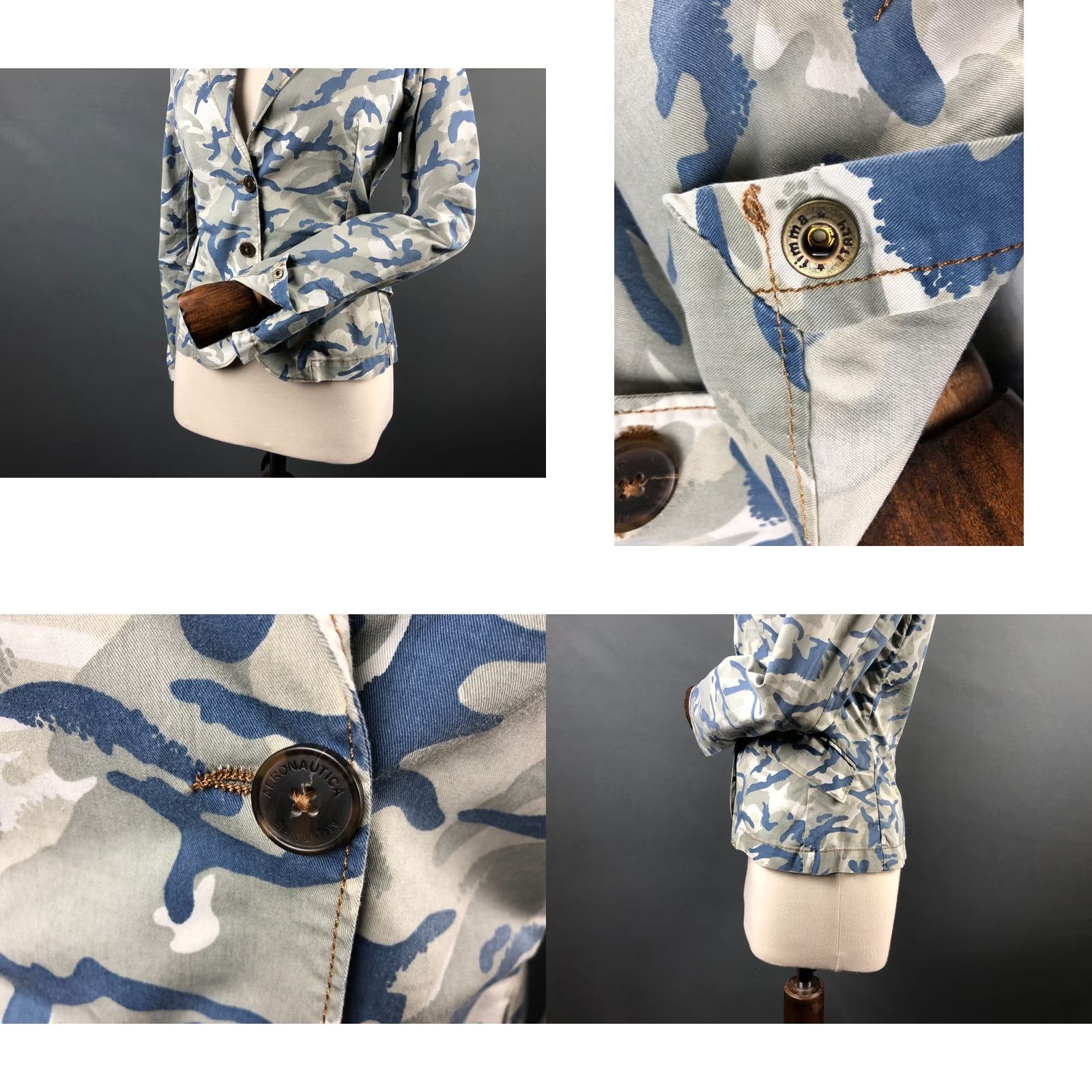 Aeronautica Militare Aeronautica Militare Women Blazer Jacket Size 42 Multicolor Cotton Camouflage Size M / US 6-8 / IT 42-44 - 8 Thumbnail