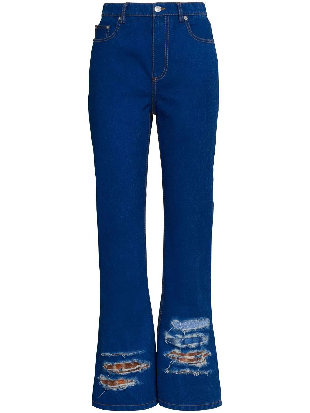 Marni o1srvl11e0624 Denim Trouser in Ocean Size 27" / US 4 / IT 40 - 1 Thumbnail