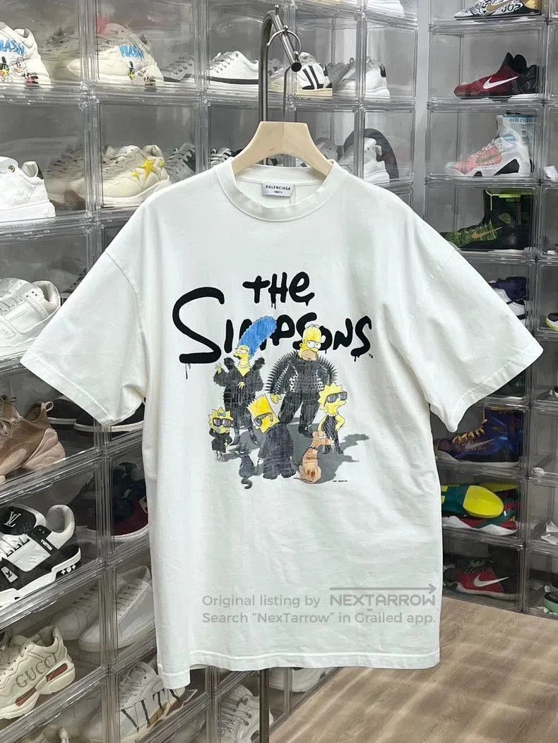 Balenciaga Balenciaga The Simpsons White T-shirt. Size US M / EU 48-50 / 2 - 1 Thumbnail