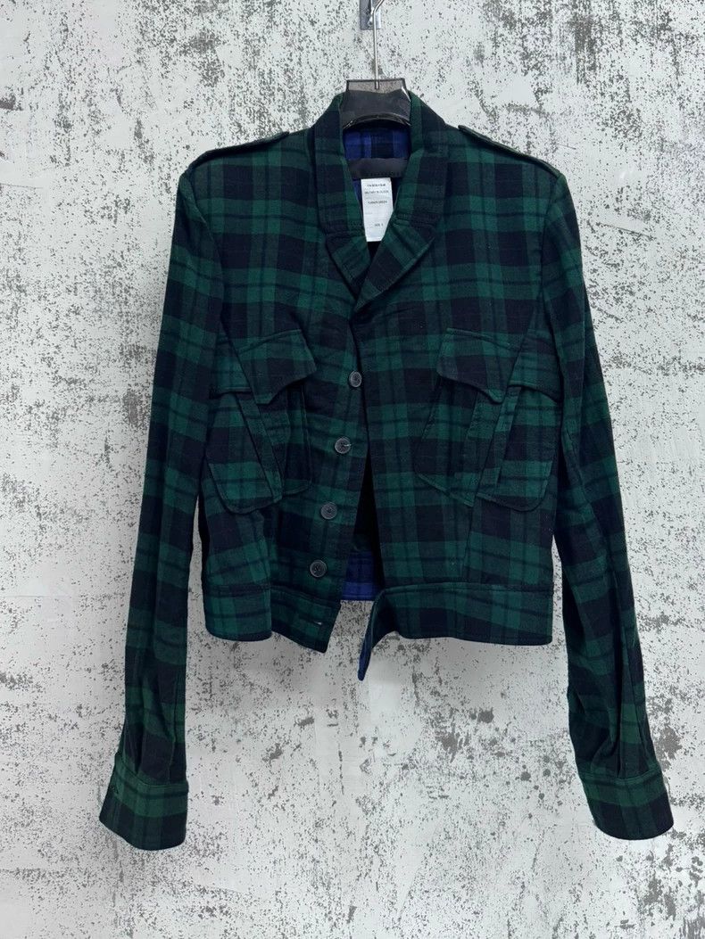 Haider Ackermann Haider Ackermann Short and wide plaid jacket Size US S / EU 44-46 / 1 - 1 Thumbnail