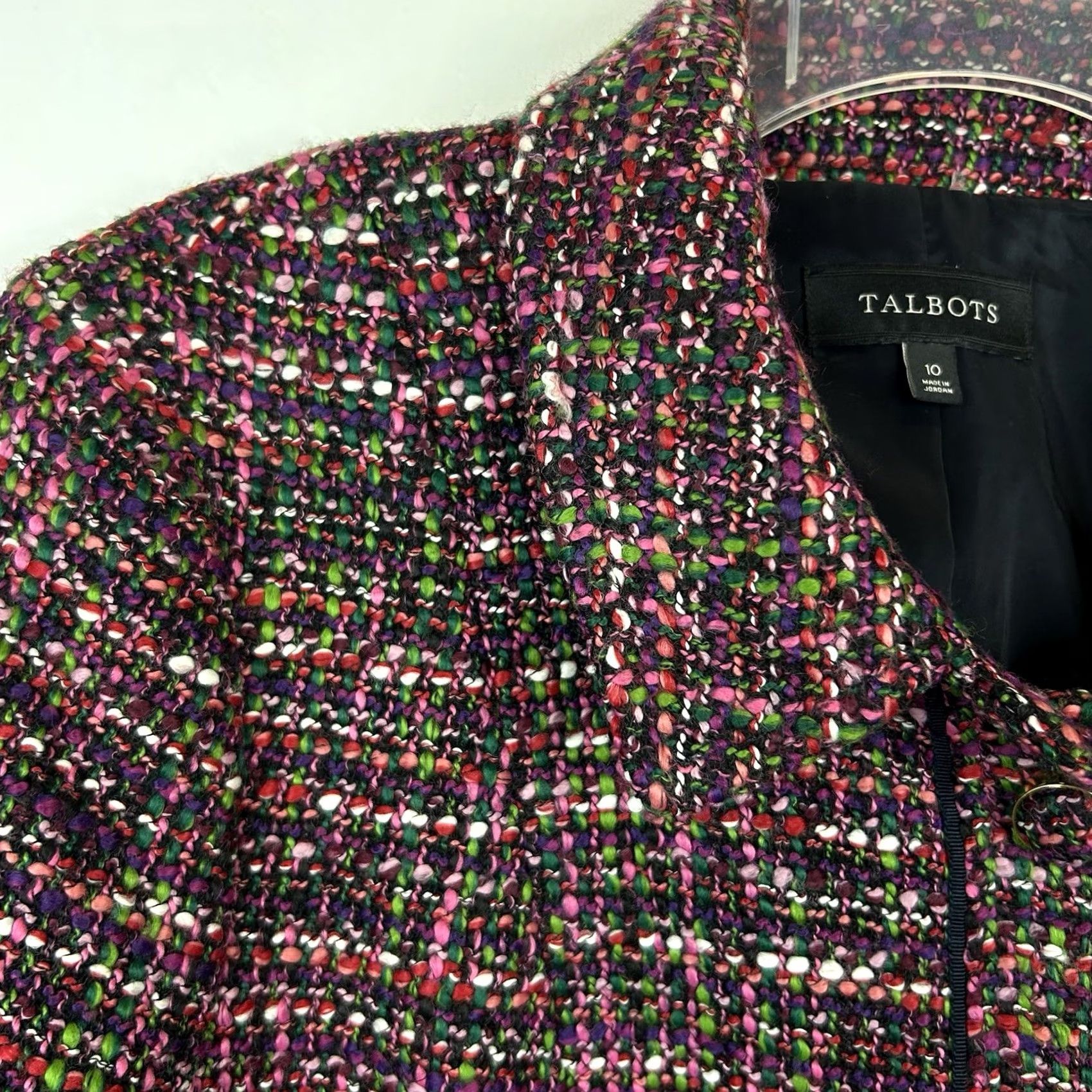 Talbots Talbots Tweed Jacket Womens Size 10 Multicolor Blazer Textured Pockets Buttons Preppy Size L / US 10 / IT 46 - 6 Thumbnail