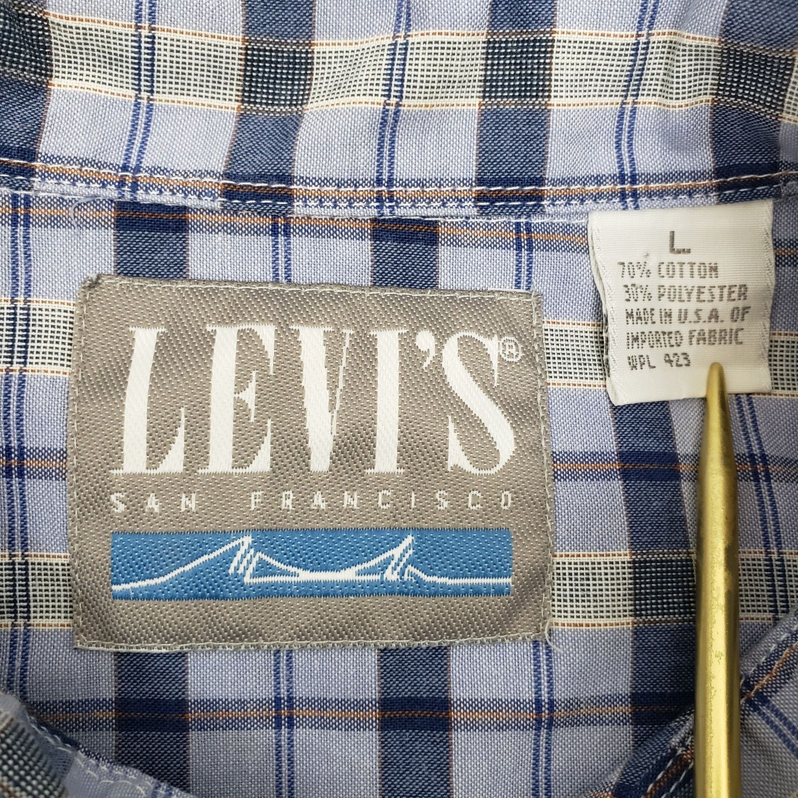 Levi's × Vintage VINTAGE Levi's San Francisco 90's Shirt Made in USA Men L Size US L / EU 52-54 / 3 - 2 Thumbnail