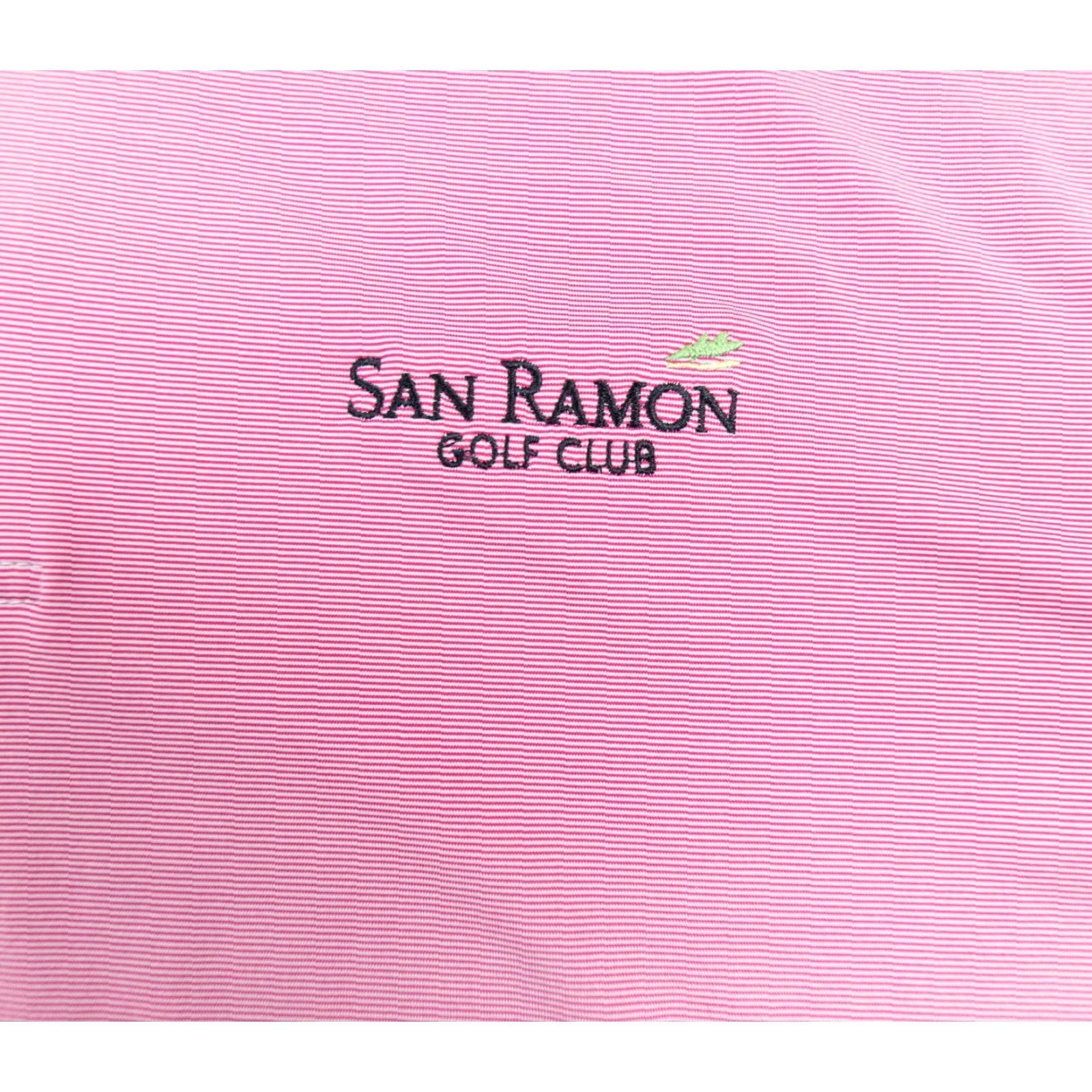Footjoy FootJoy Men Polo Shirt M Pink Striped Short Sleeve Golf Casual Solid Color Logo Embroidered 2010s Mens Size US M / EU 48-50 / 2 - 3 Thumbnail